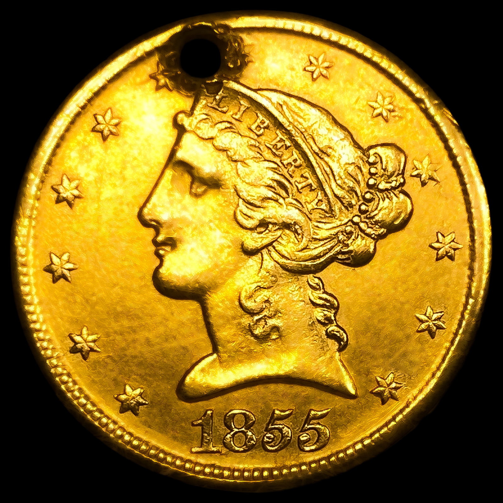 1855-C $5 Gold Half Eagle (1 of 2)