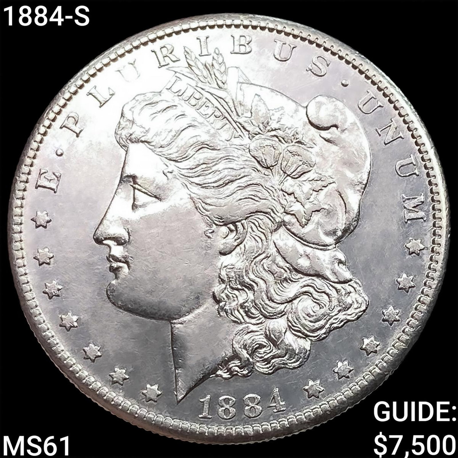 1884-S Morgan Silver Dollar UNCIRCULATED: 1884-S Morgan Silver Dollar UNCIRCULATED