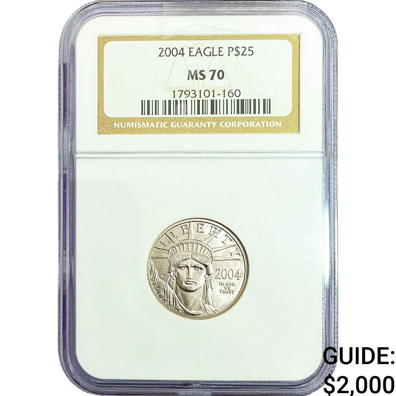 2004 1/4oz Platinum Eagle $25 NGC MS70 (1 of 2)