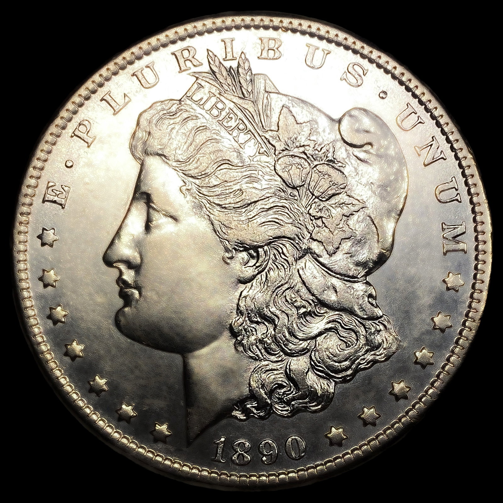1890-CC Tailbar Morgan Silver Dollar: 1890-CC Tailbar Morgan Silver Dollar