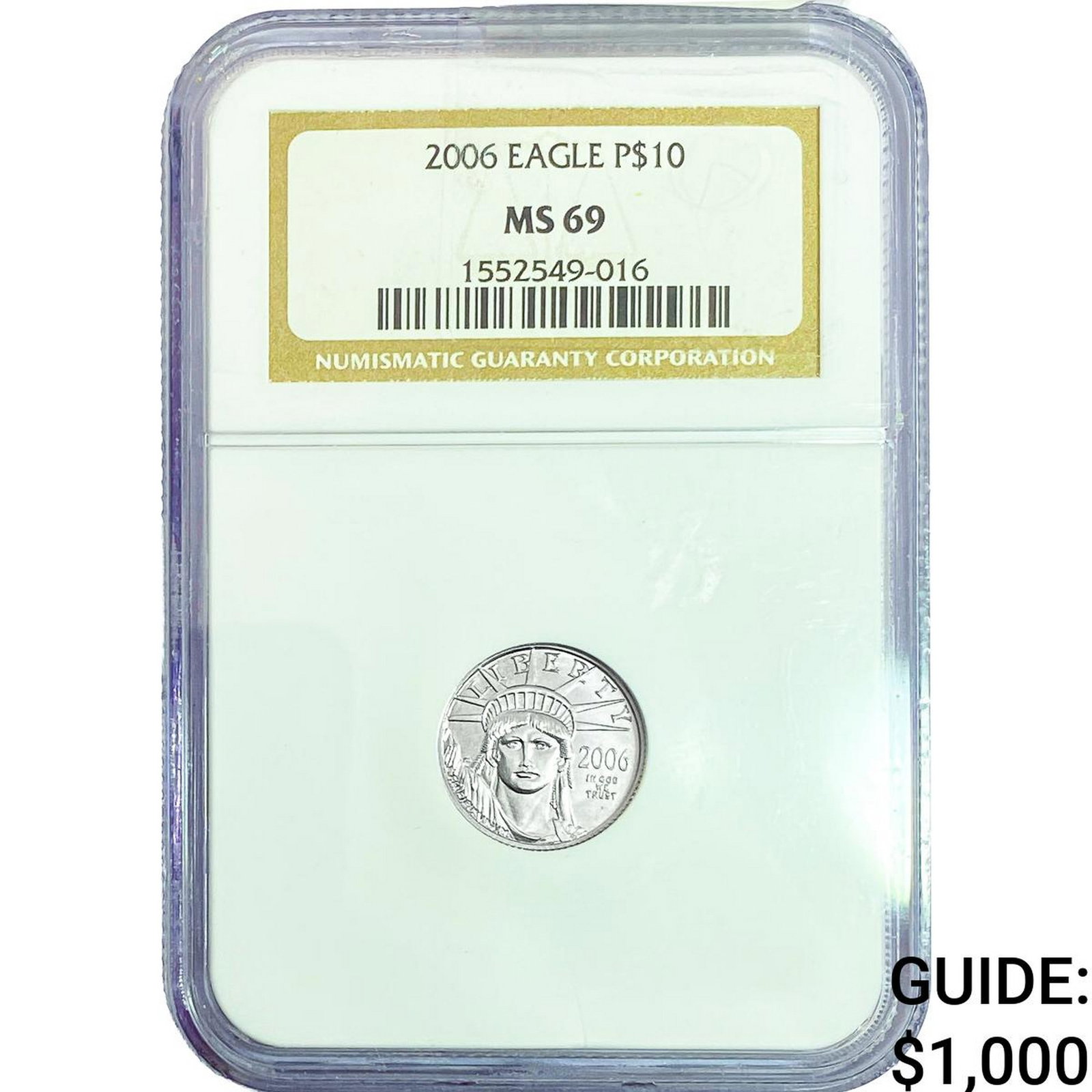 2006 1/10oz Platinum Eagle $10 NGC MS69 (1 of 2)