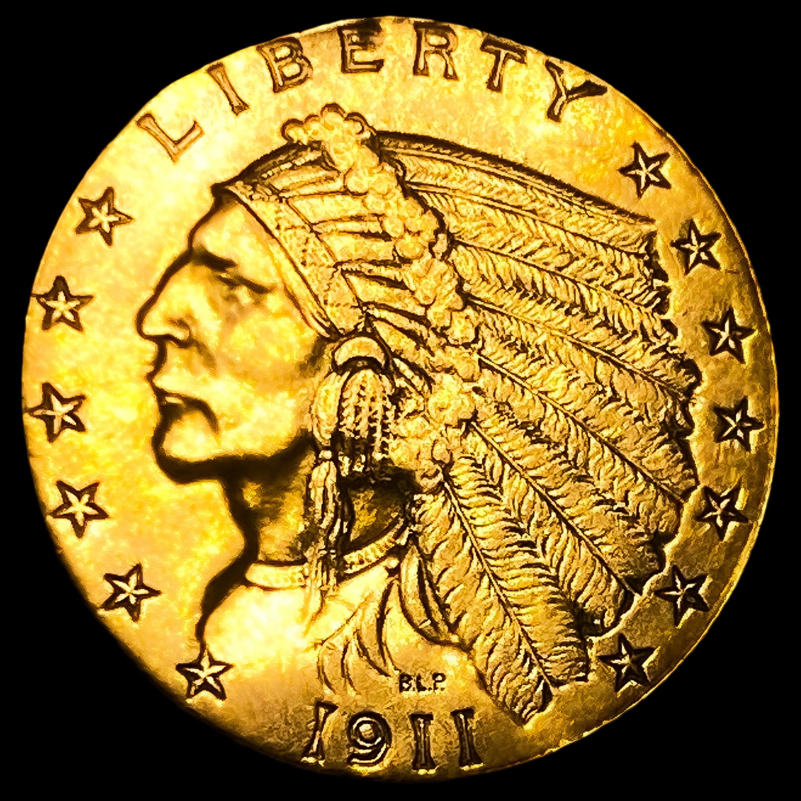 1911-D Strong $2.50 Gold Quarter Eagle (1 of 2)