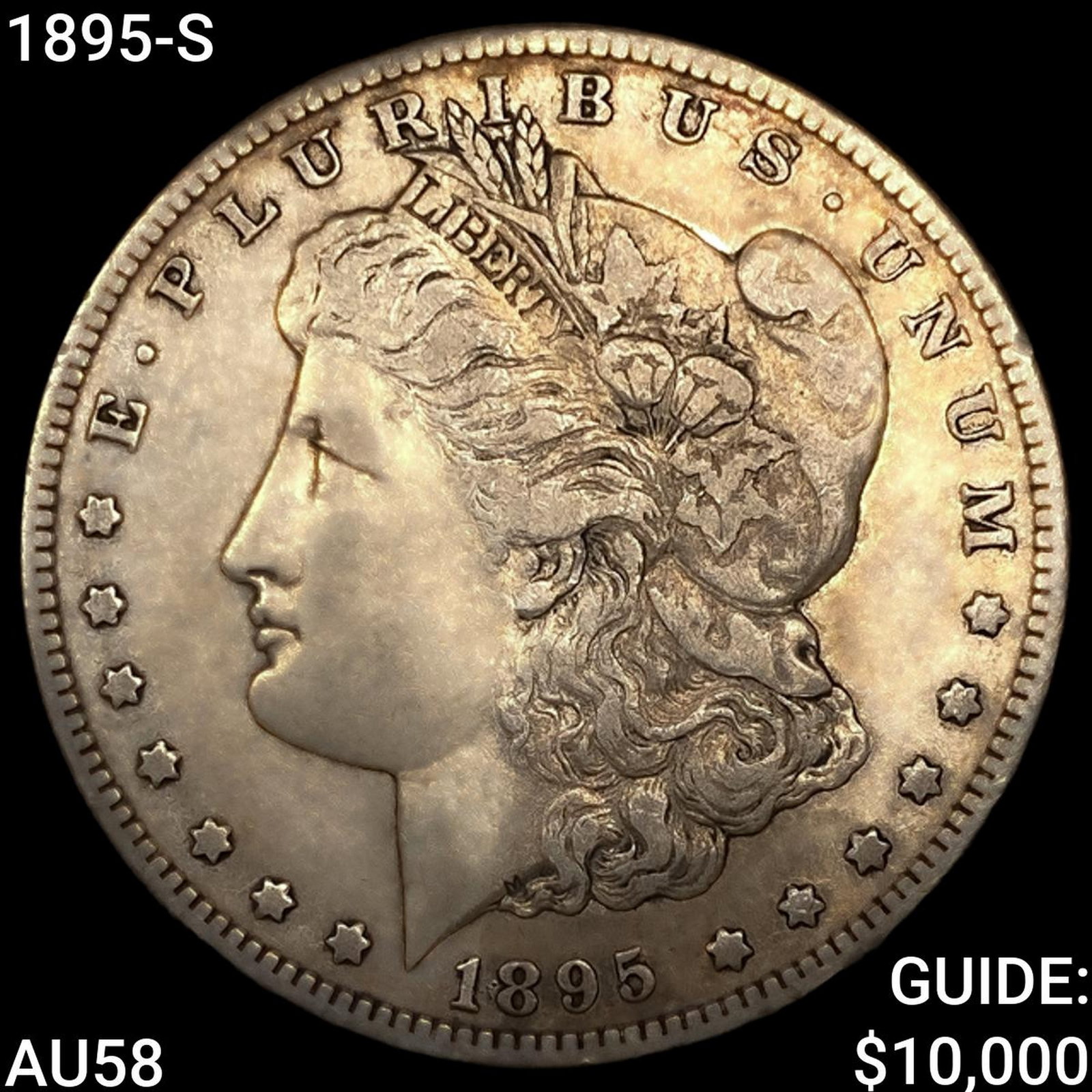 1895-S Morgan Silver Dollar CHOICE AU: 1895-S Morgan Silver Dollar CHOICE AU