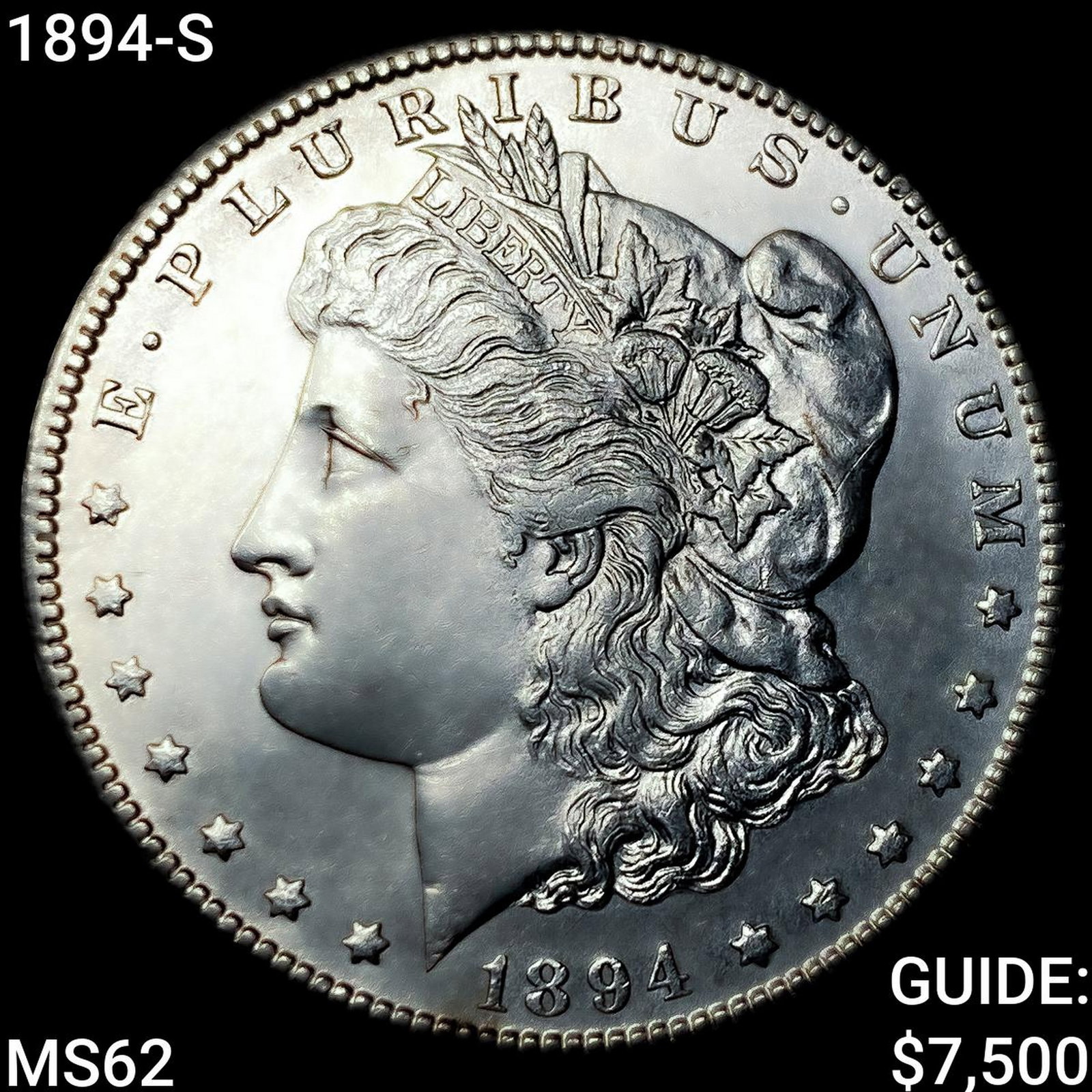 1894-S Morgan Silver Dollar UNCIRCULATED: 1894-S Morgan Silver Dollar UNCIRCULATED