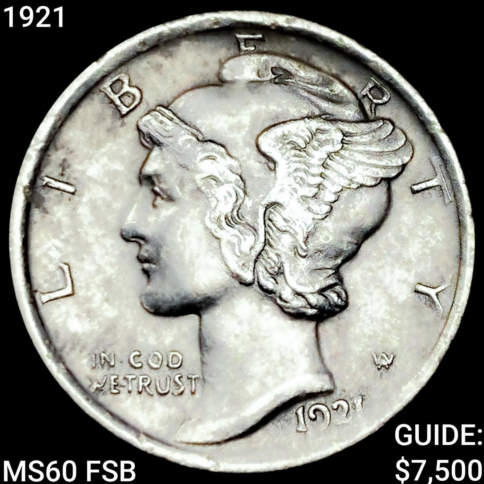 1921 Mercury Dime UNCIRCULATED FSB (1 of 2)