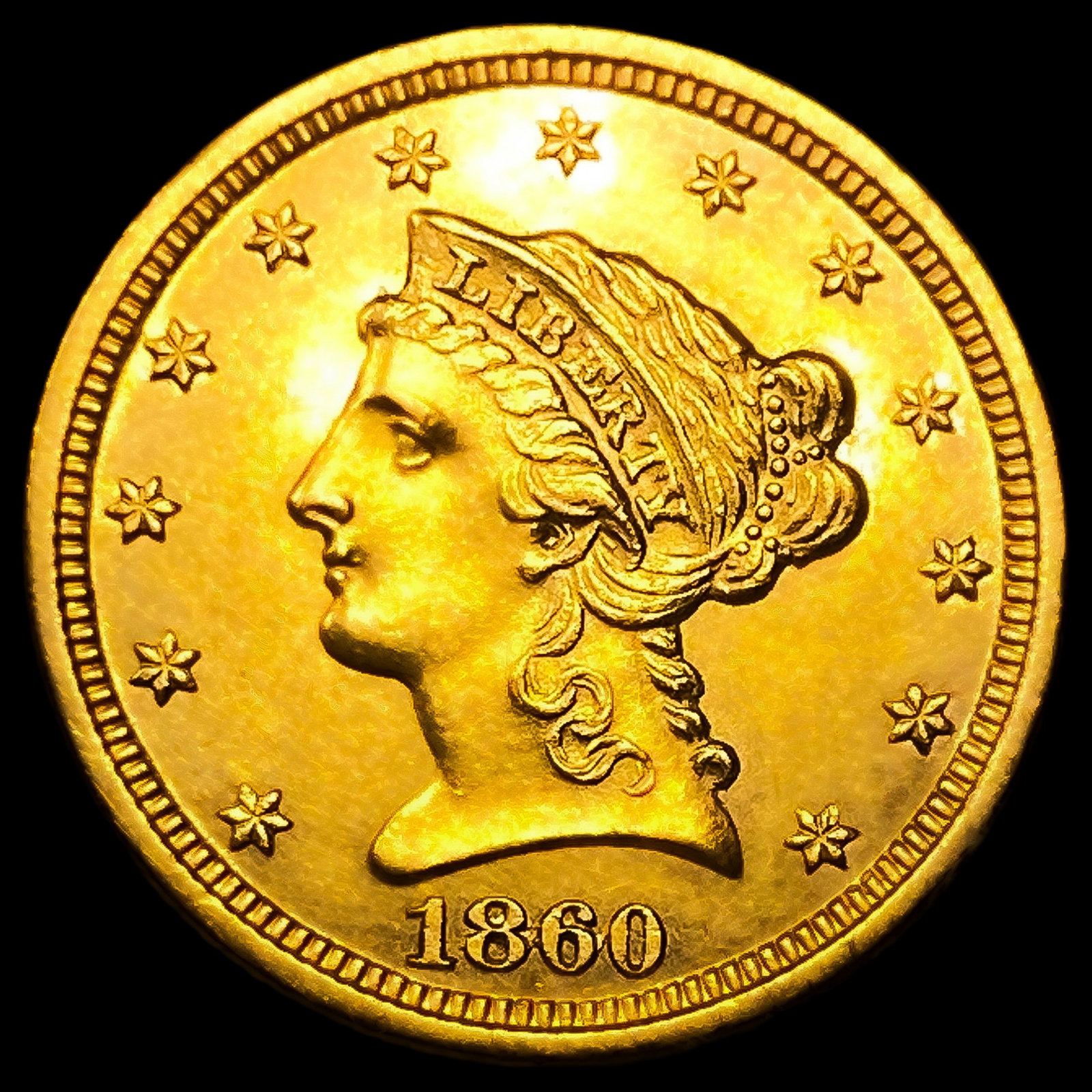 1860-S $2.50 Gold Quarter Eagle: 1860-S $2.50 Gold Quarter Eagle