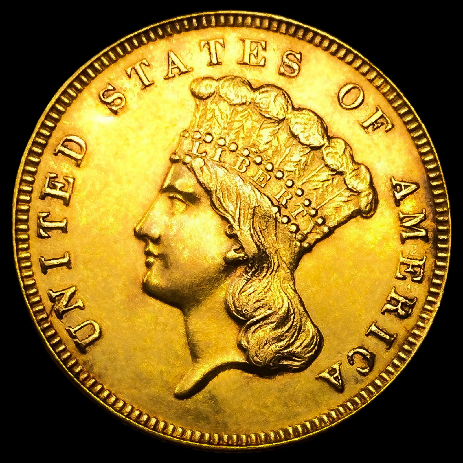 1888 $3 Gold Piece (1 of 2)