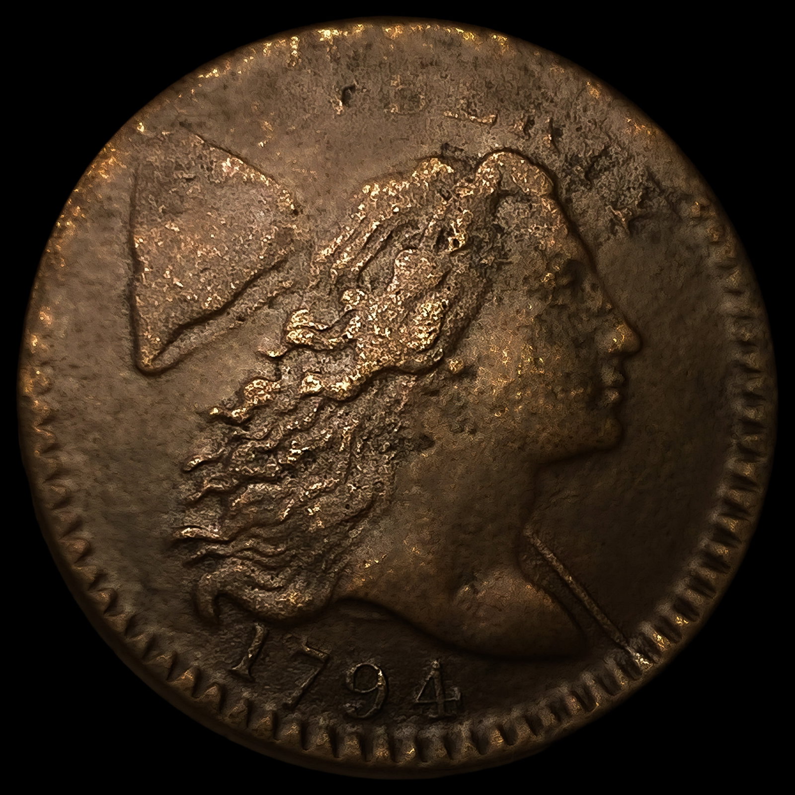 1794 Head of 94 Liberty Cap Large Cent: 1794 Head of 94 Liberty Cap Large Cent
