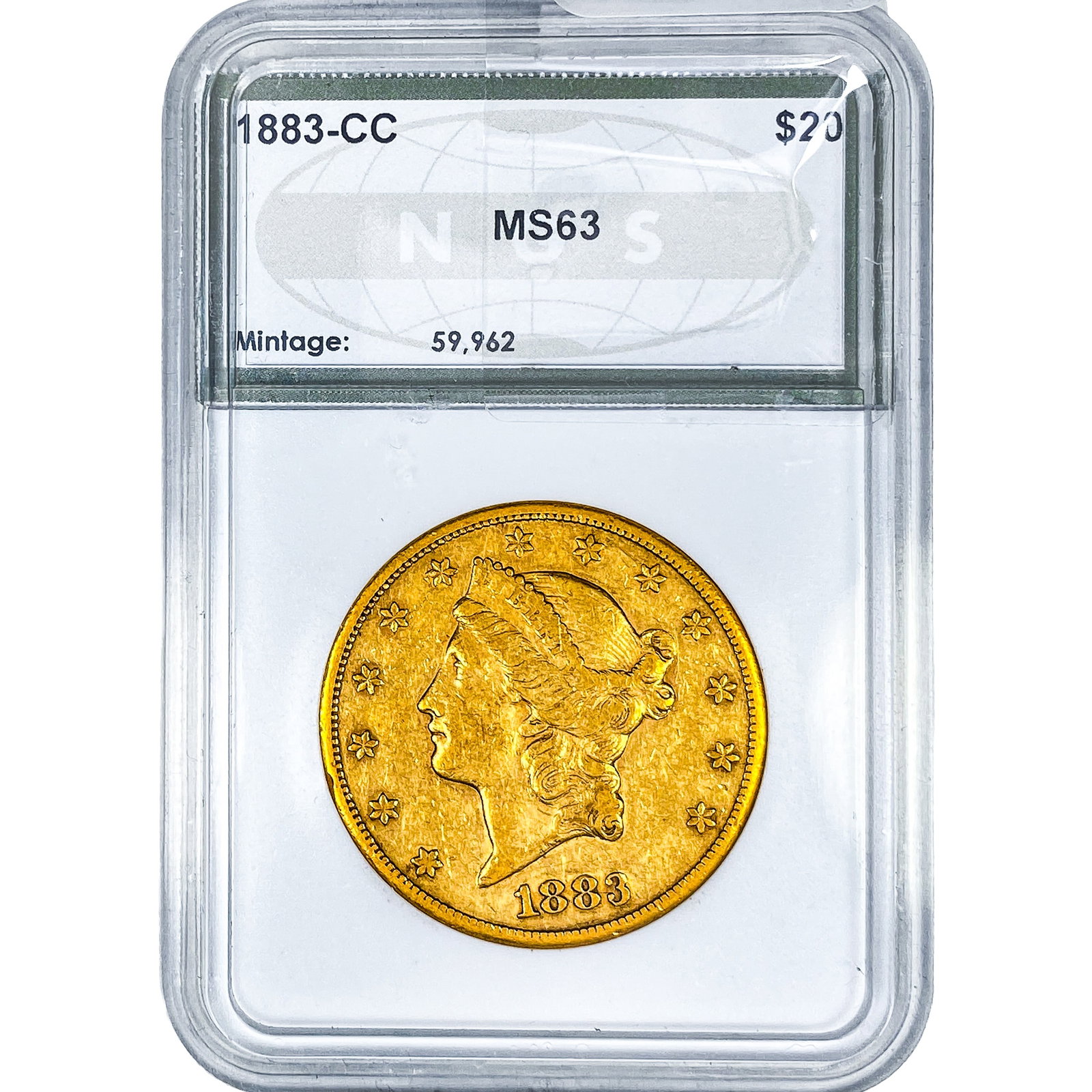 1883-CC $20 Gold Double Eagle NGS MS63 (1 of 4)