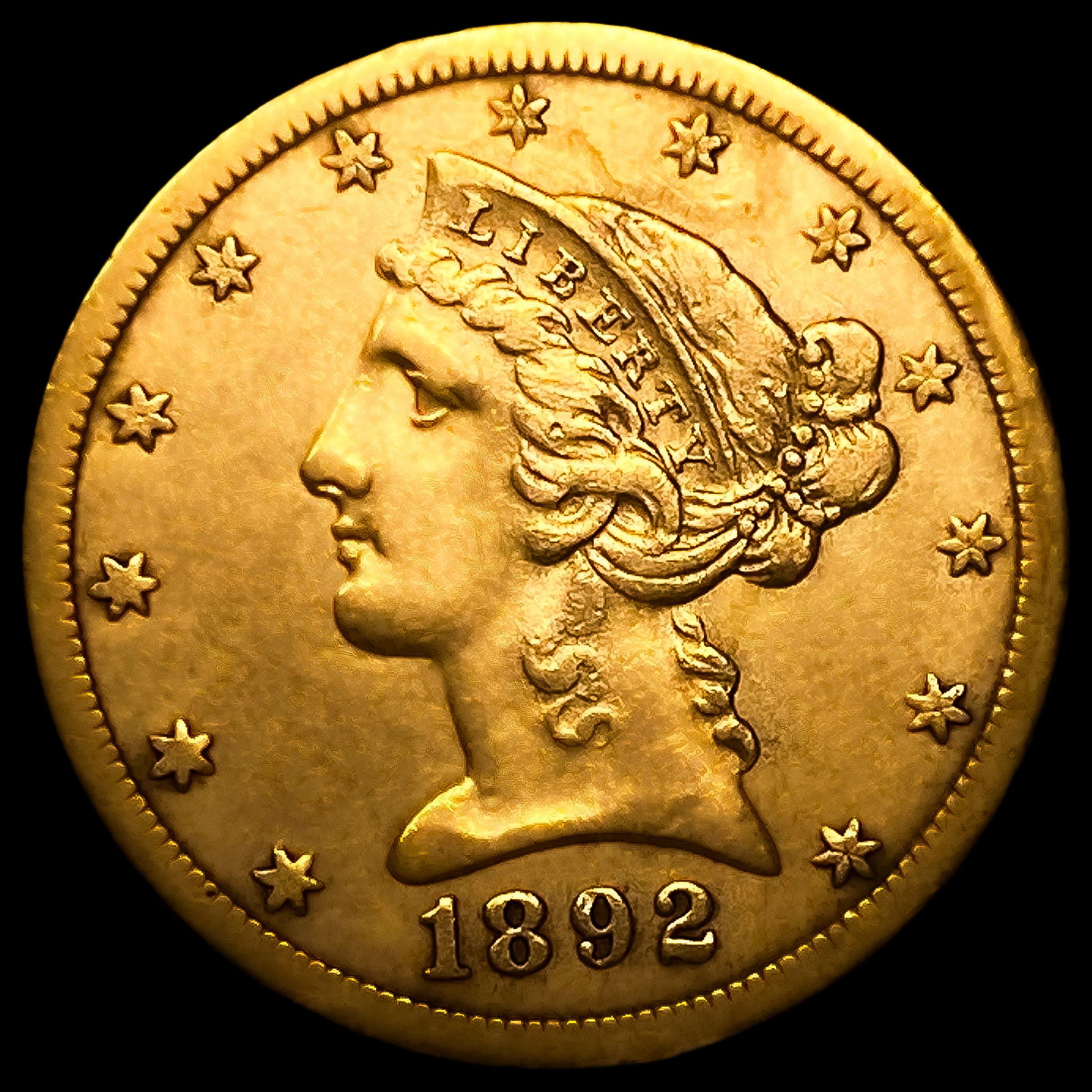 1892-CC $5 Gold Half Eagle (1 of 2)