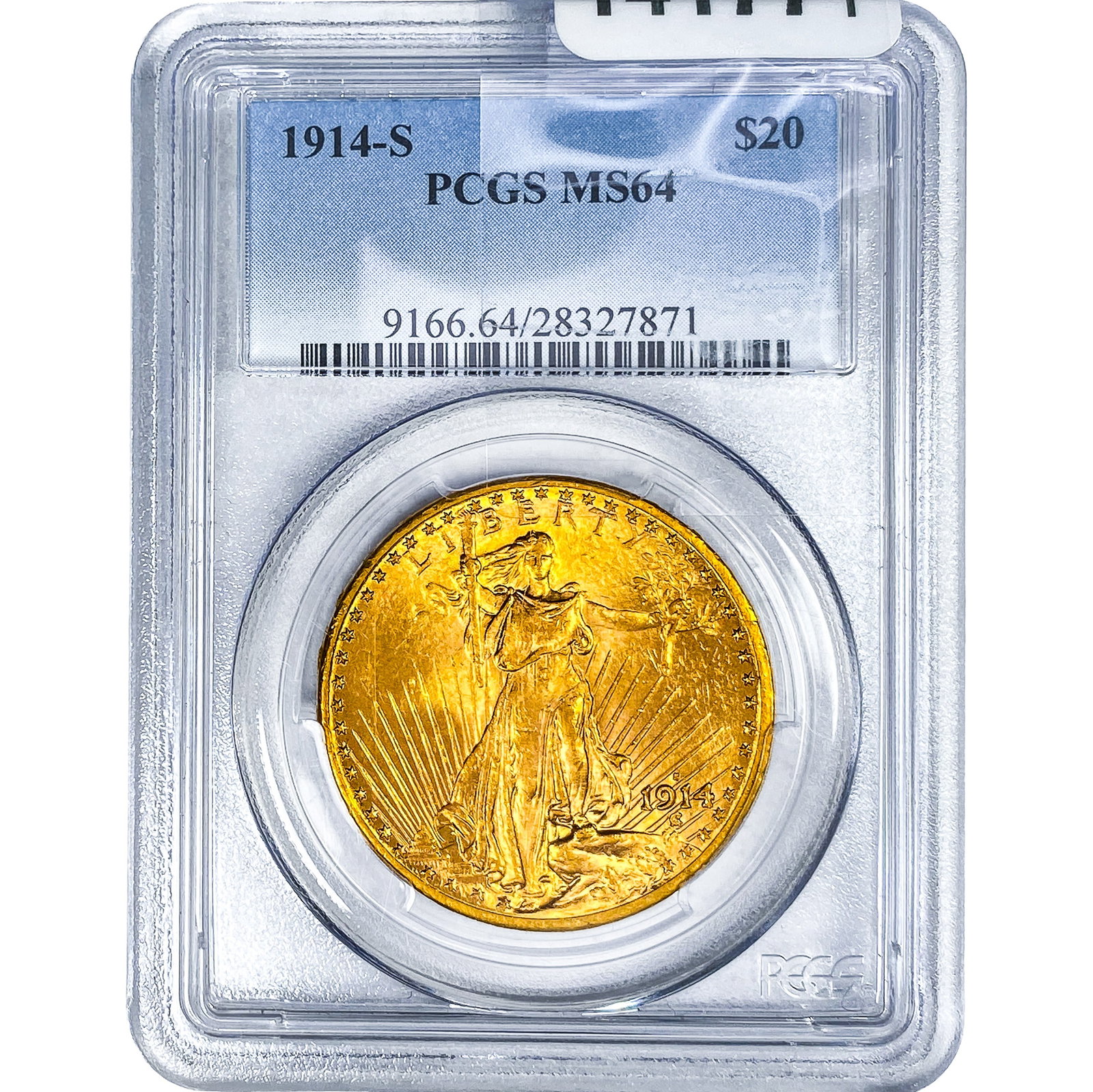 1914-S $20 Gold Double Eagle PCGS MS64: 1914-S $20 Gold Double Eagle PCGS MS64