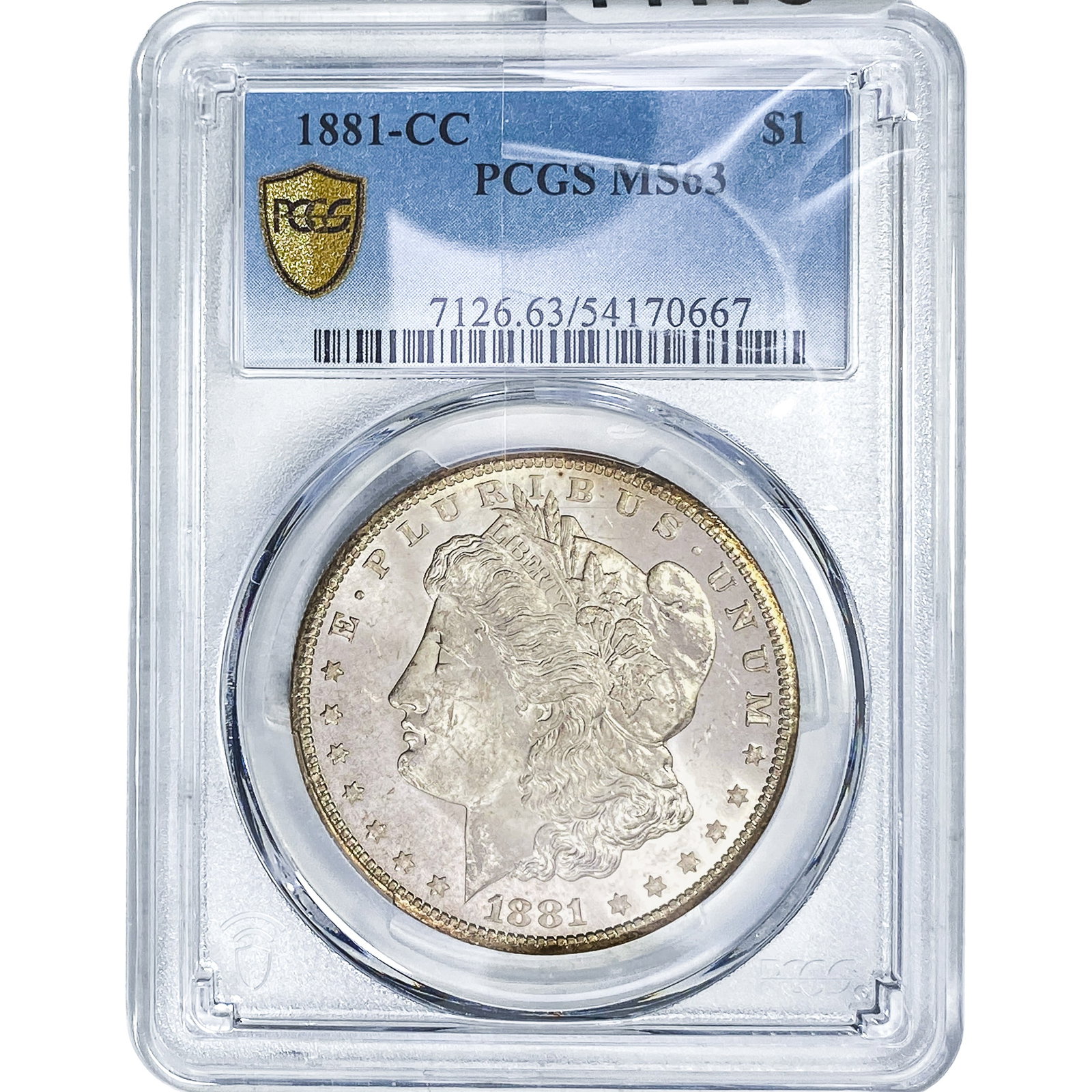 1881-CC Morgan Silver Dollar PCGS MS63: 1881-CC Morgan Silver Dollar PCGS MS63