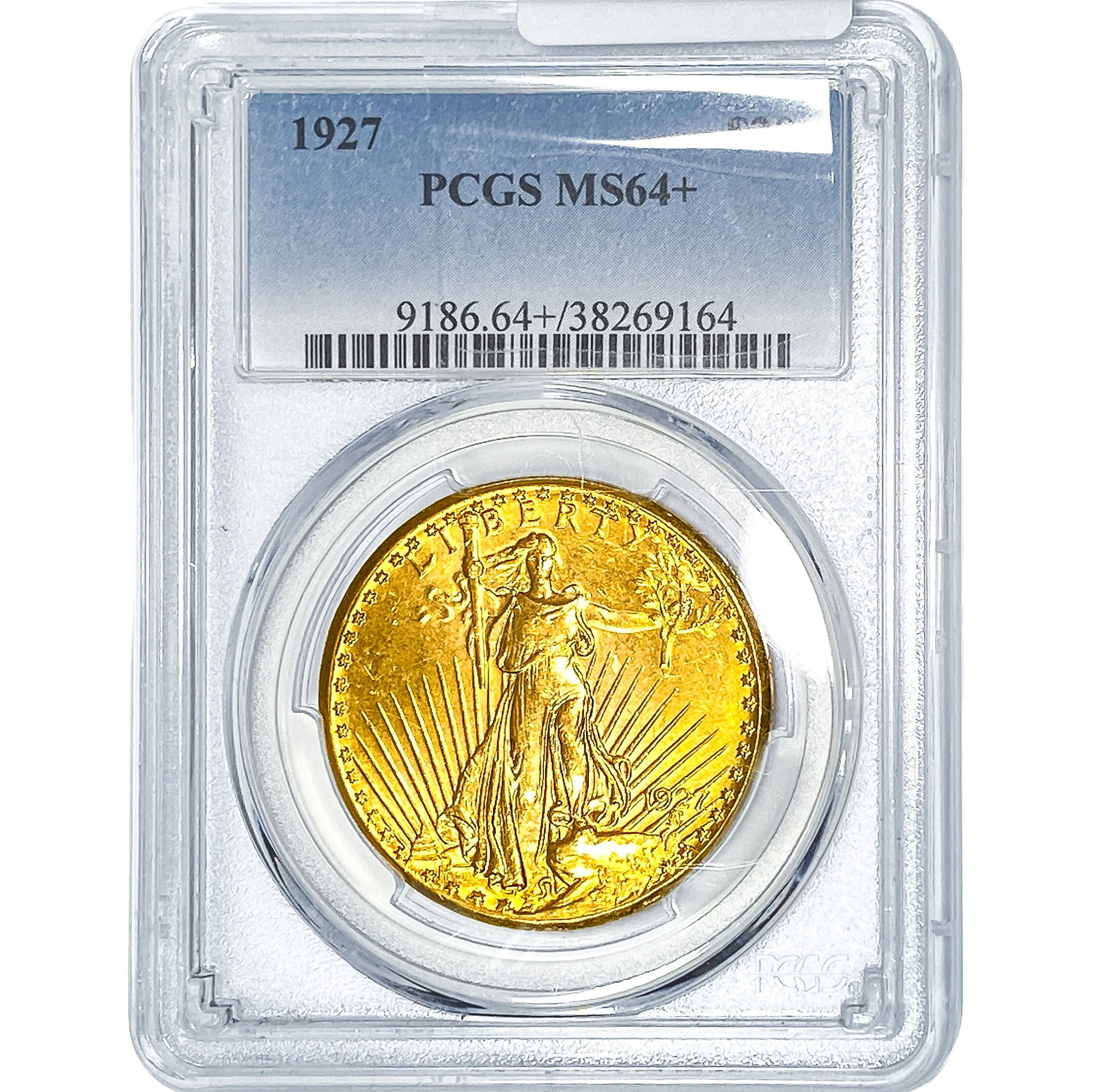 1927 $20 Gold Double Eagle PCGS MS64+: 1927 $20 Gold Double Eagle PCGS MS64+