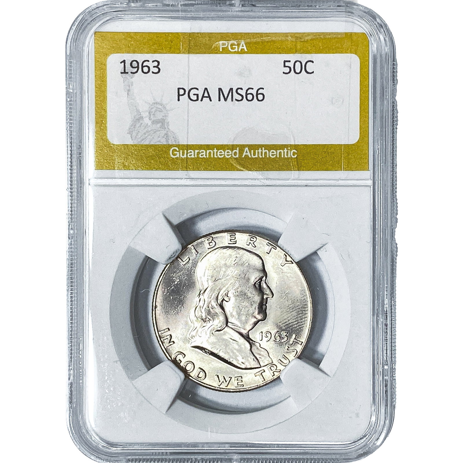 1963 Franklin Half Dollar PGA MS66: 1963 Franklin Half Dollar PGA MS66