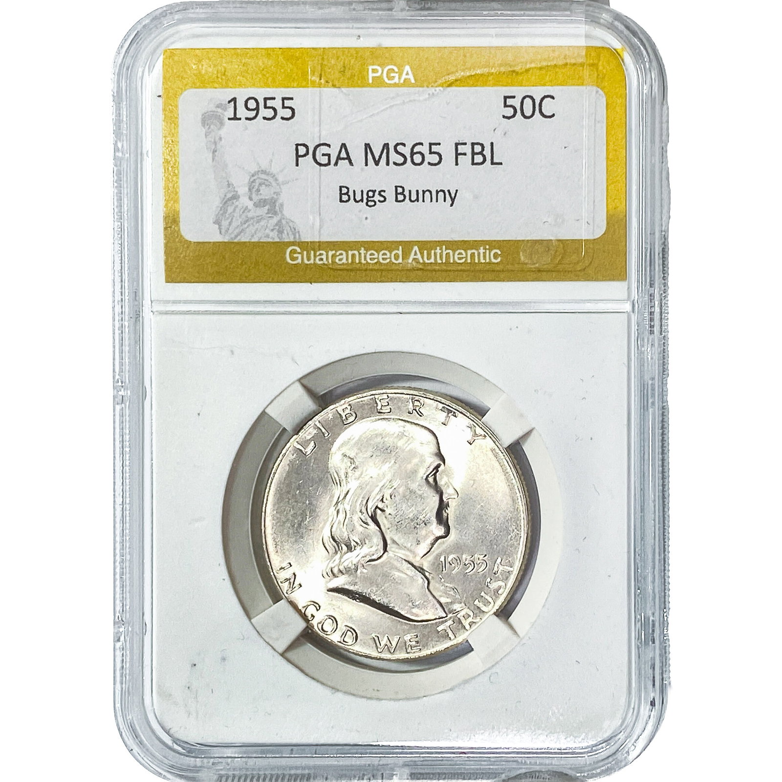 1955 Franklin Half Dollar PGA MS65 FBL Bugs Bunny (1 of 2)