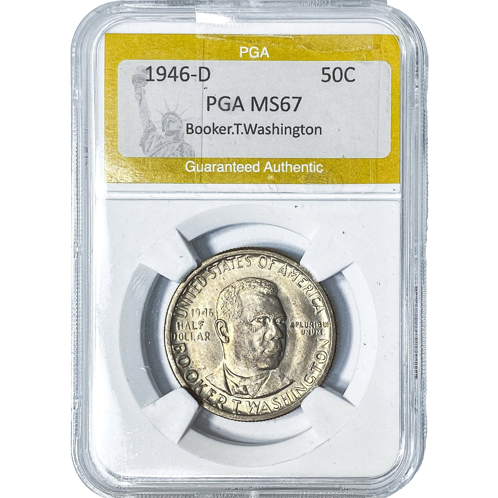 1946-D Booker T Half Dollar PGA MS67 (1 of 2)