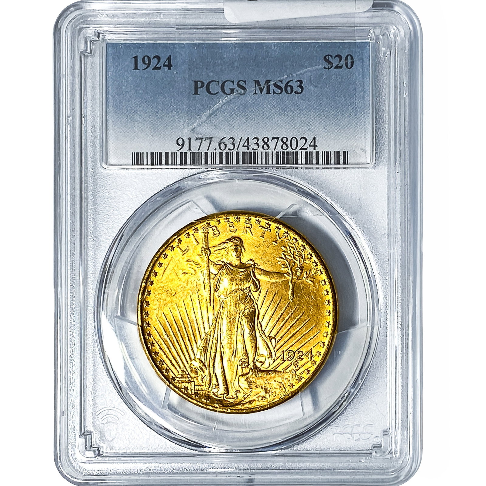 1924 $20 Gold Double Eagle PCGS MS63: 1924 $20 Gold Double Eagle PCGS MS63