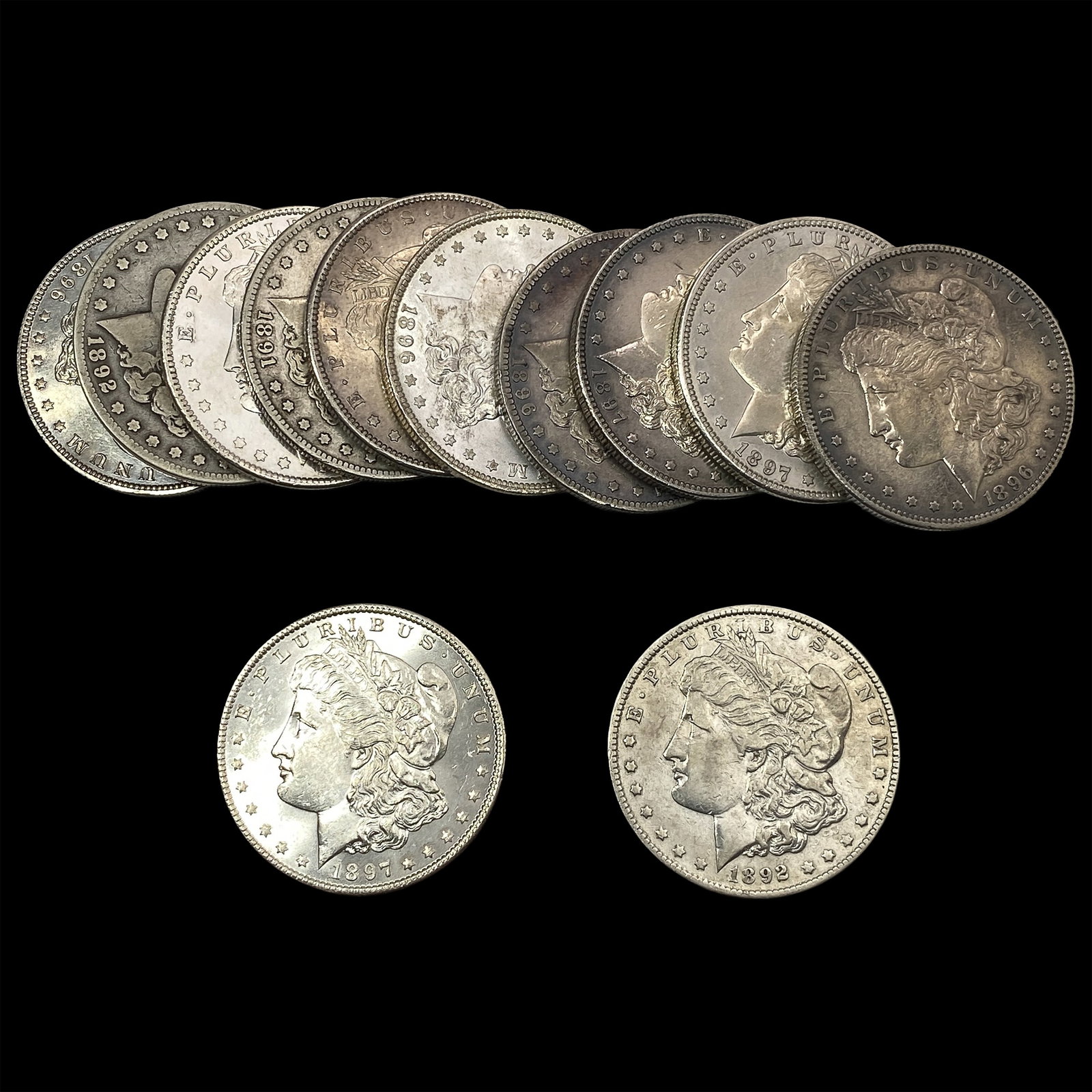 [12] 1891-1897 Morgan Silver Dollar Roll (1 of 2)