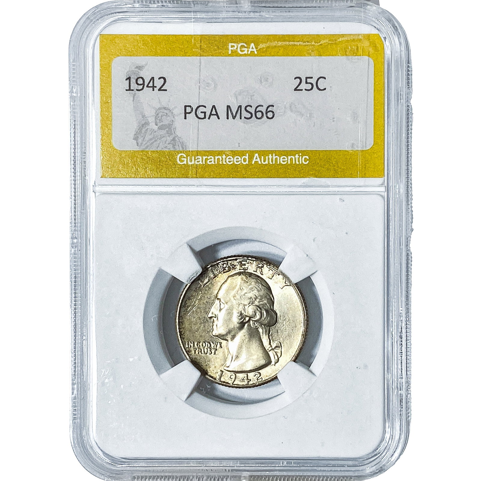1942 Washington Silver Quarter PGA MS66: 1942 Washington Silver Quarter PGA MS66