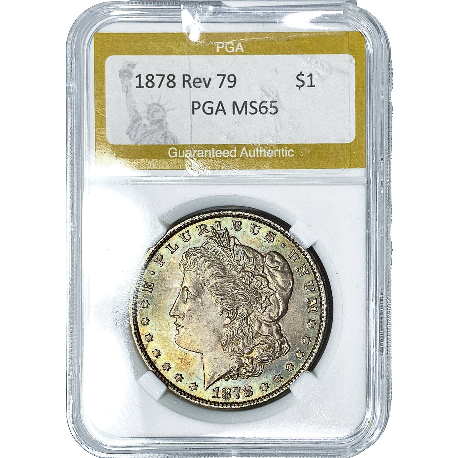 1878 Rev 79 Morgan Silver Dollar PGA MS65: 1878 Rev 79 Morgan Silver Dollar PGA MS65