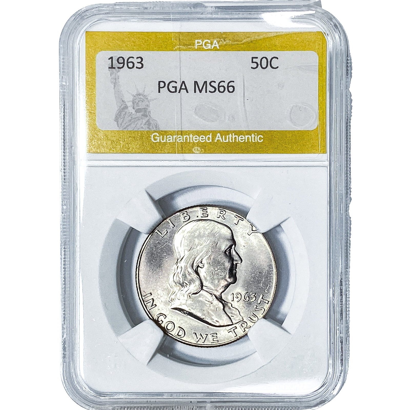 1963 Franklin Half Dollar PGA MS66: 1963 Franklin Half Dollar PGA MS66