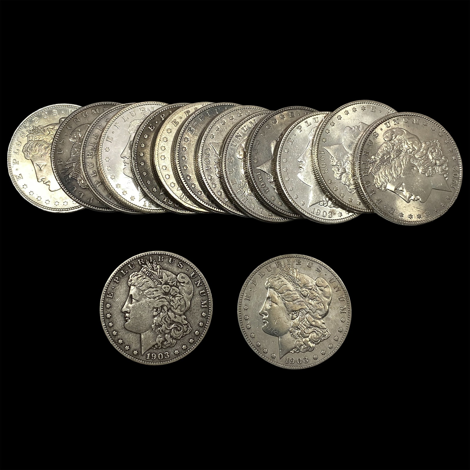 [15] 1902-1921 Morgan Silver Dollar Roll: [15] 1902-1921 Morgan Silver Dollar Roll
