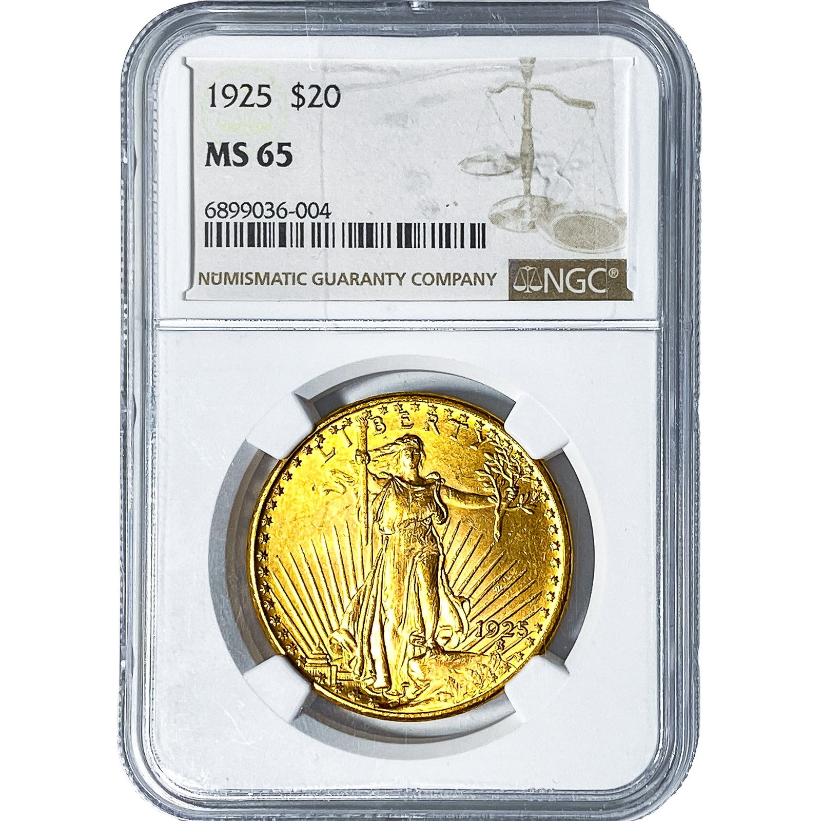 1925 $20 Gold Double Eagle NGC MS65: 1925 $20 Gold Double Eagle NGC MS65