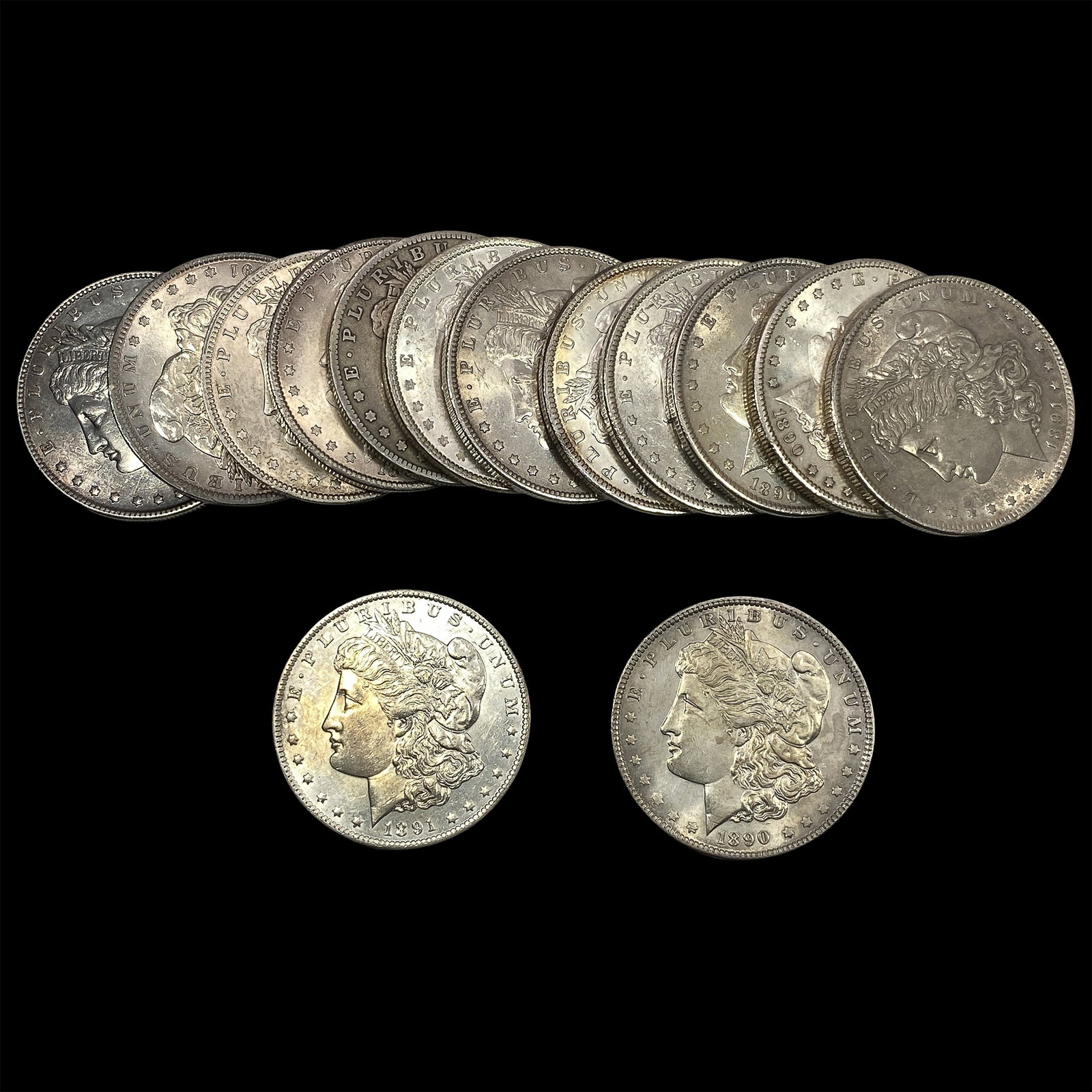 [14] 1889-1892 Morgan Silver Dollar Roll (1 of 2)
