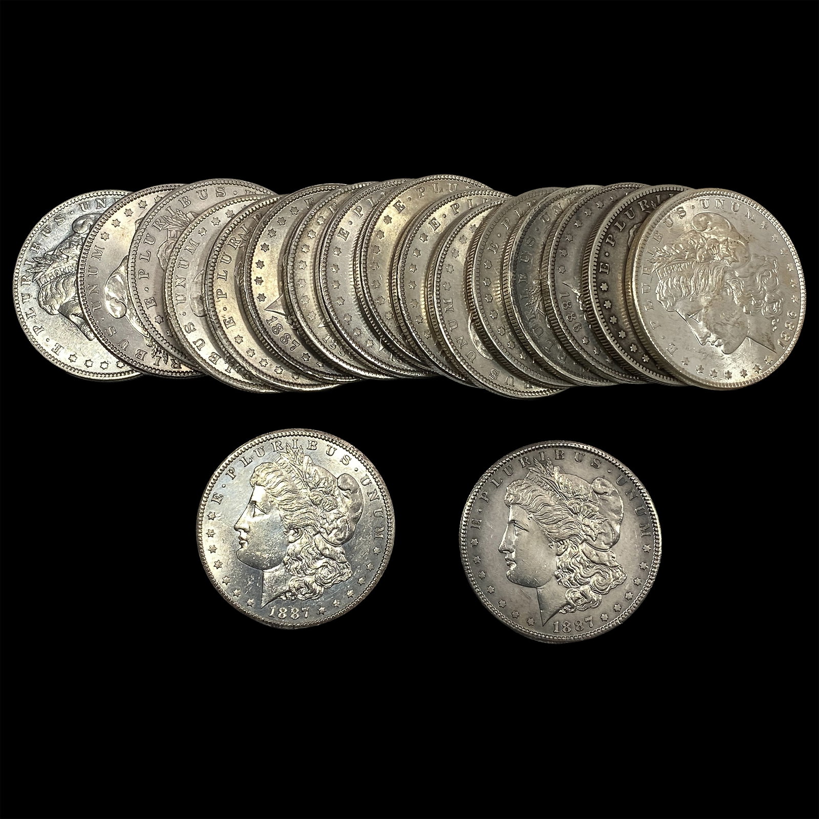 [18] 1885-1889 Morgan Silver Dollar Roll (1 of 2)