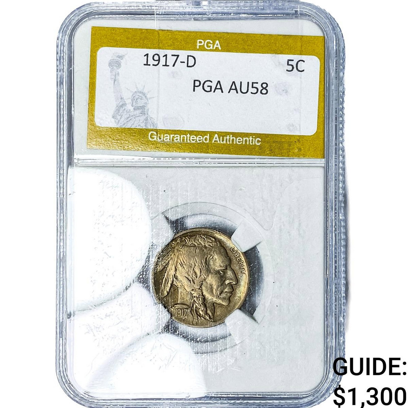 1917-D Buffalo Nickel PGA AU58 (1 of 2)