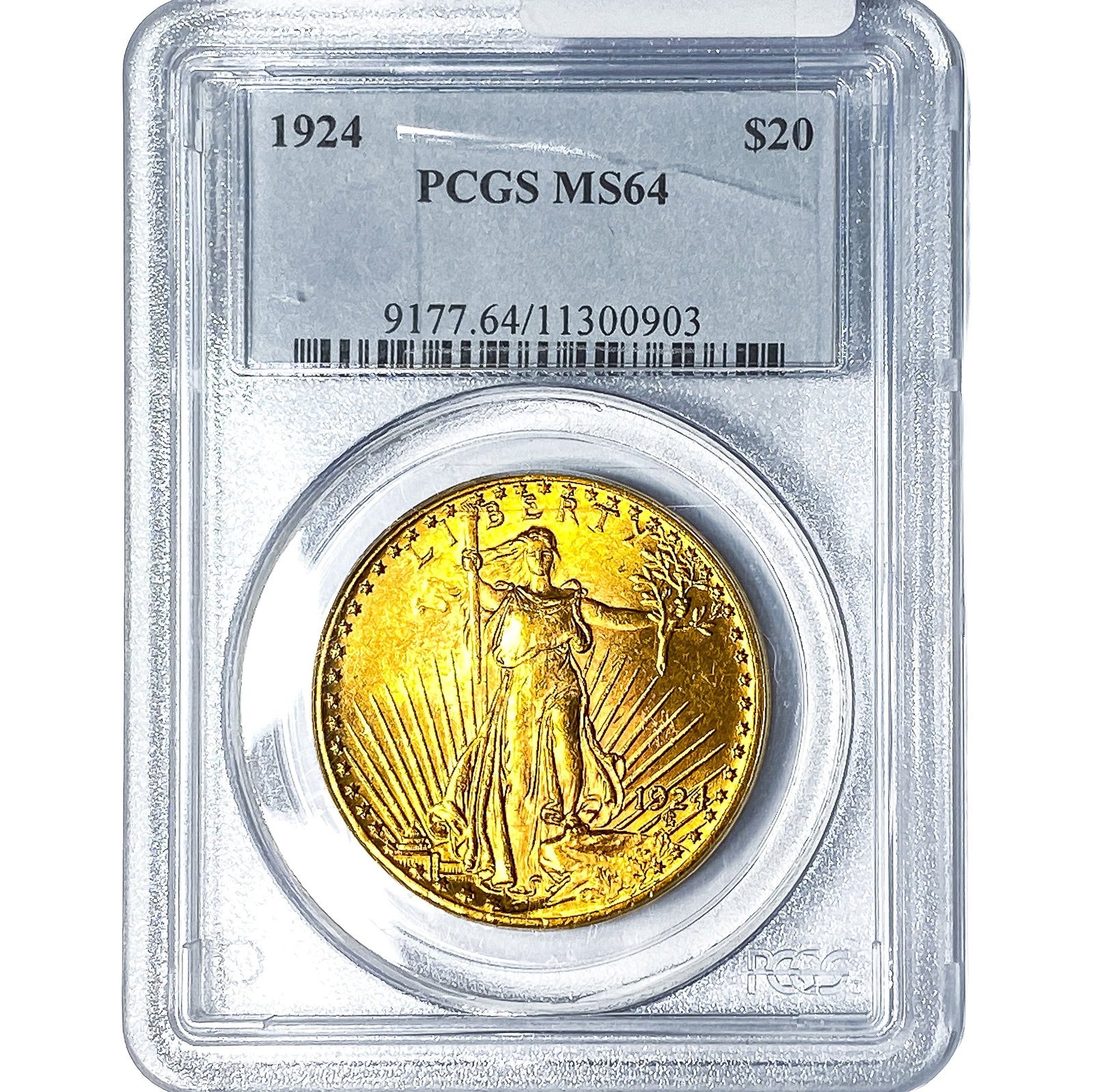 1924 $20 Gold Double Eagle PCGS MS64: 1924 $20 Gold Double Eagle PCGS MS64