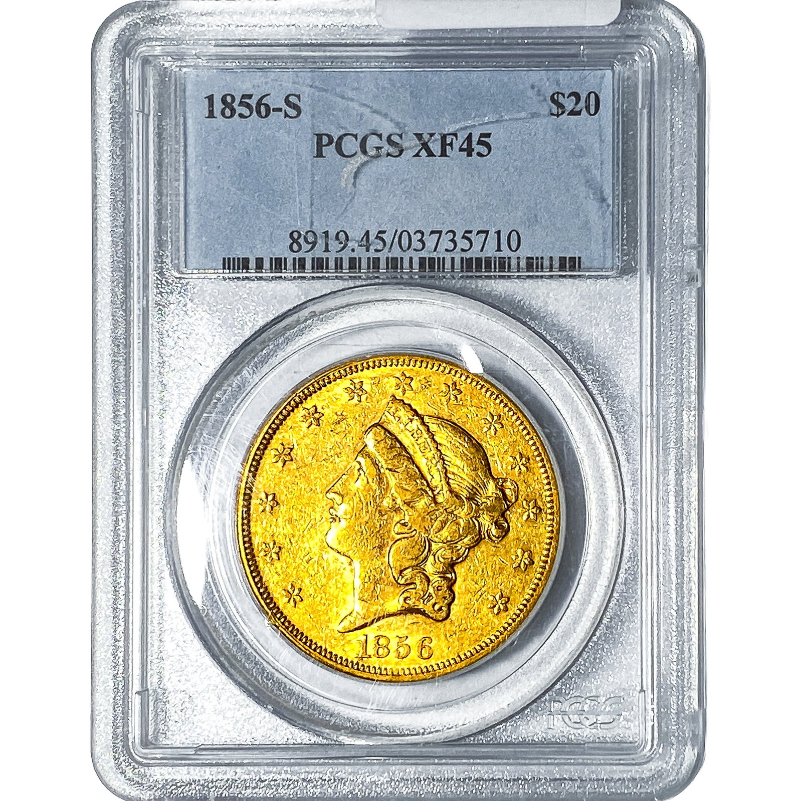 1856-S $20 Gold Double Eagle PCGS XF45 (1 of 4)