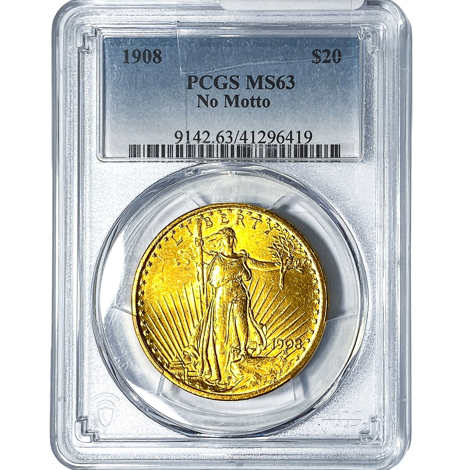 1908 $20 Gold Double Eagle PCGS MS63 No Motto (1 of 4)