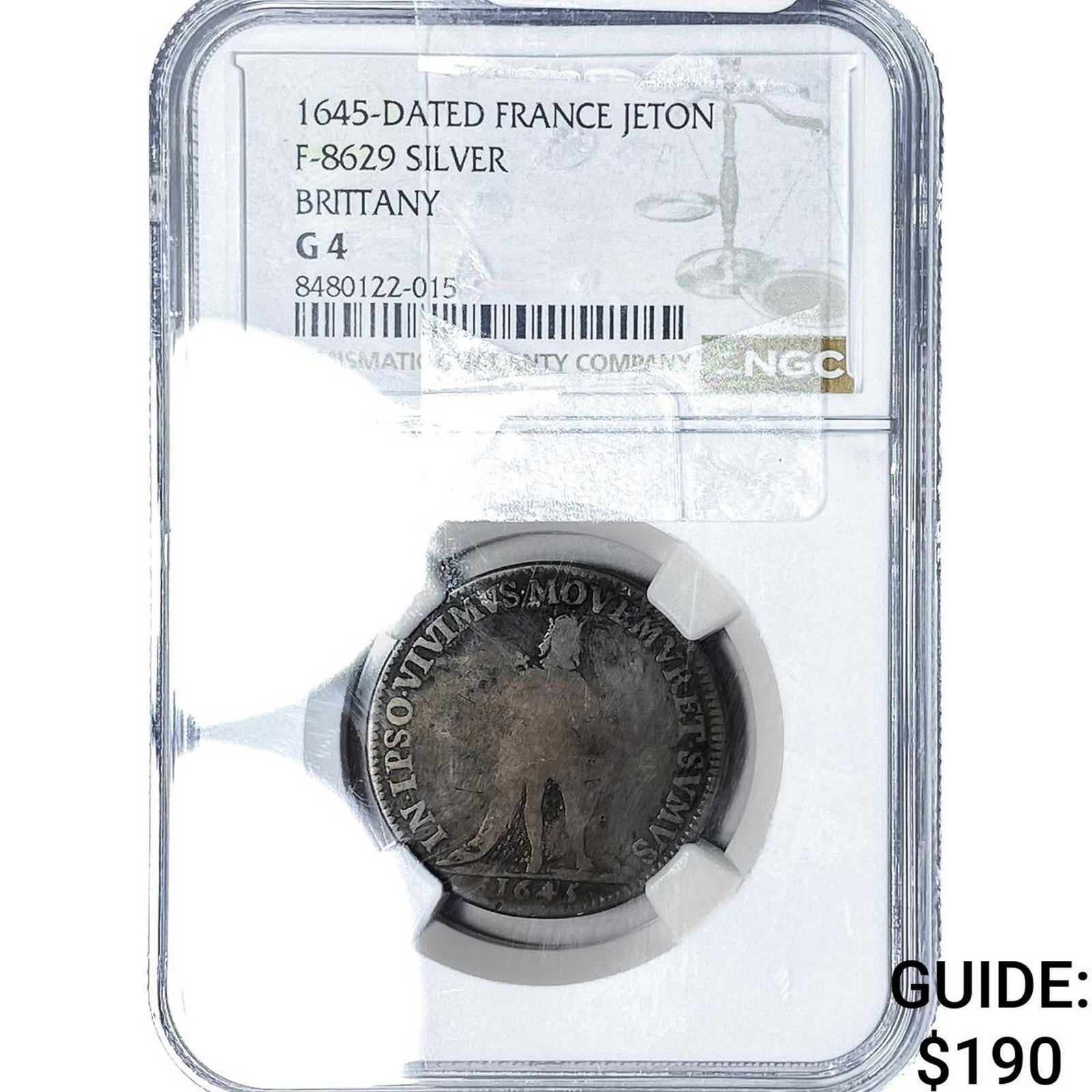 1645 France, Brittany Silver Jeton NGC G4 (1 of 2)