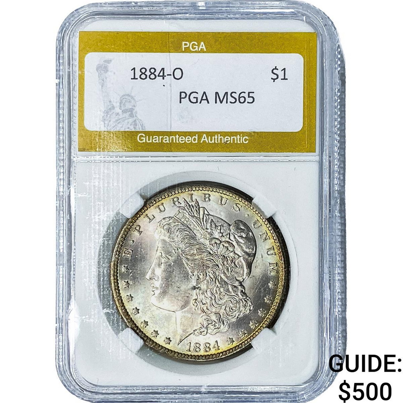 1884-O Morgan Silver Dollar PGA MS65: 1884-O Morgan Silver Dollar PGA MS65
