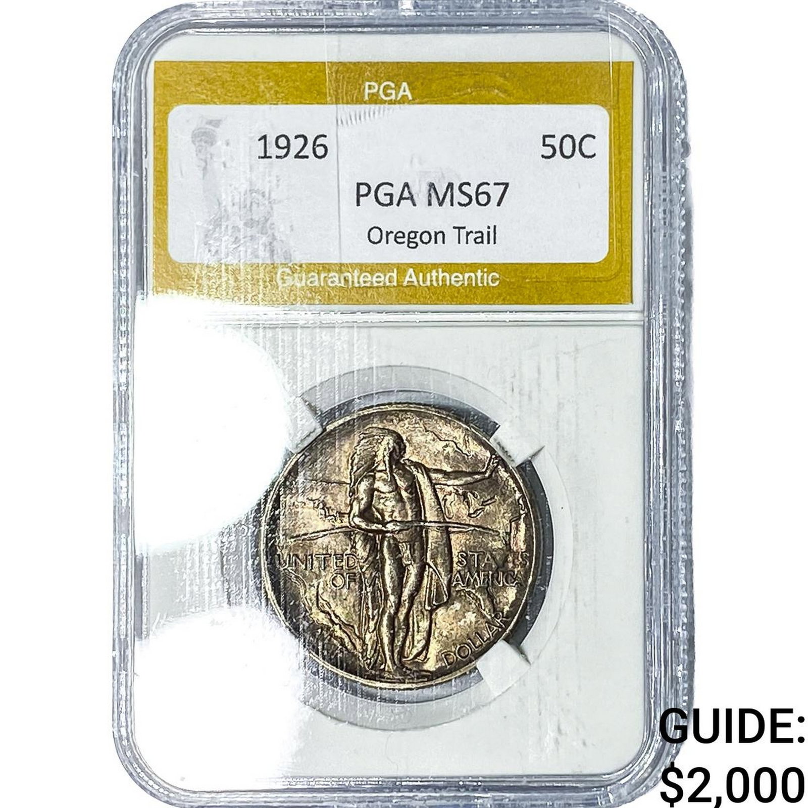1926 Oregon Trail Half Dollar PGA MS67: 1926 Oregon Trail Half Dollar PGA MS67