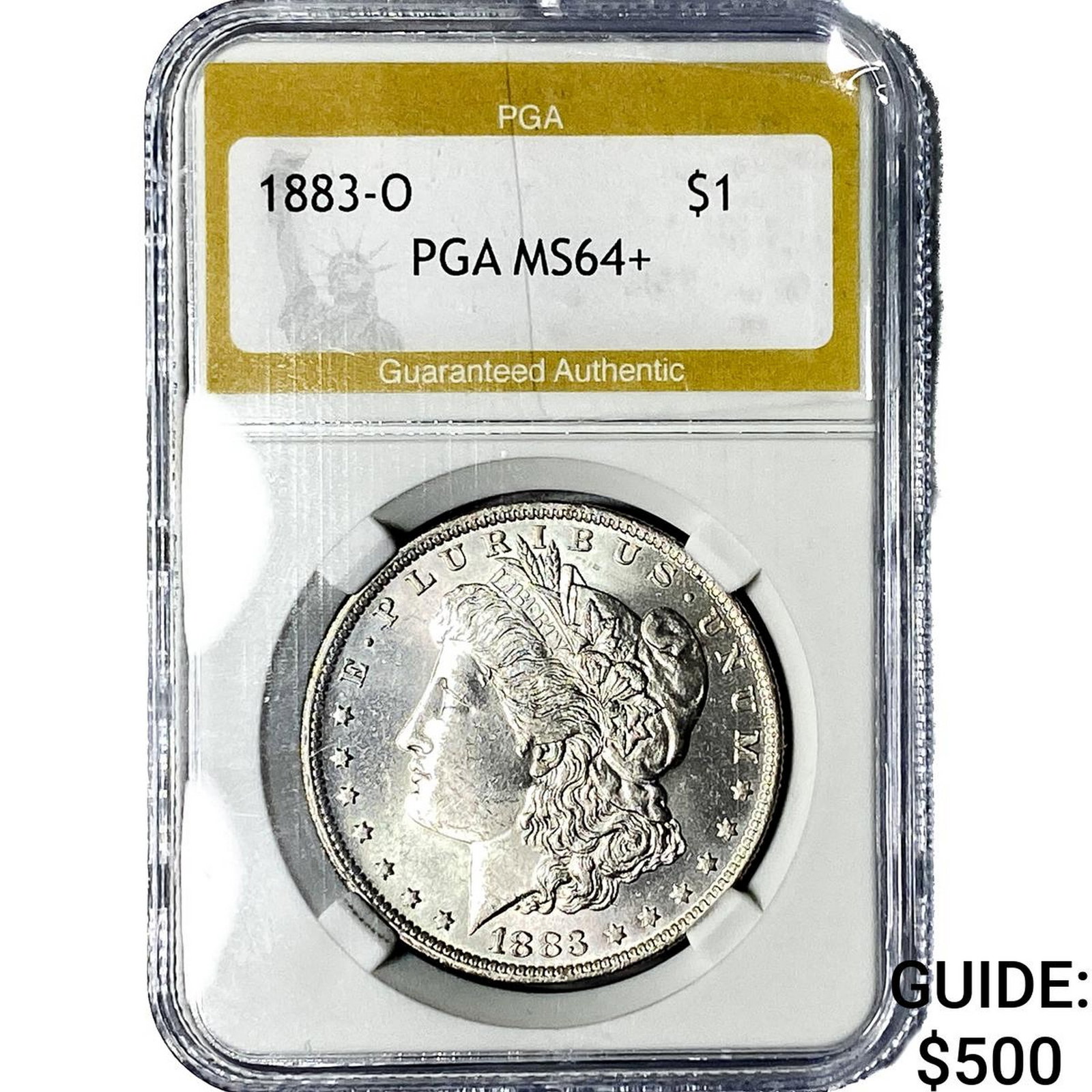 1883-O Morgan Silver Dollar PGA MS64+: 1883-O Morgan Silver Dollar PGA MS64+
