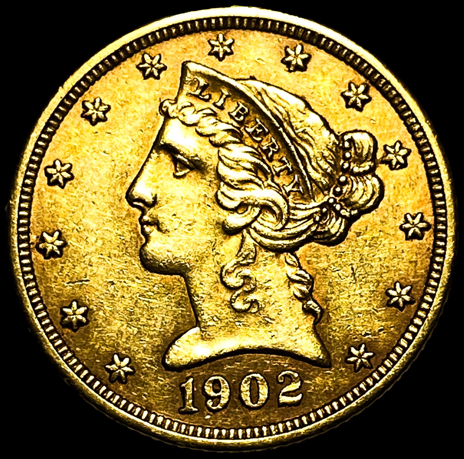 1902 $5 Gold Half Eagle: 1902 $5 Gold Half Eagle