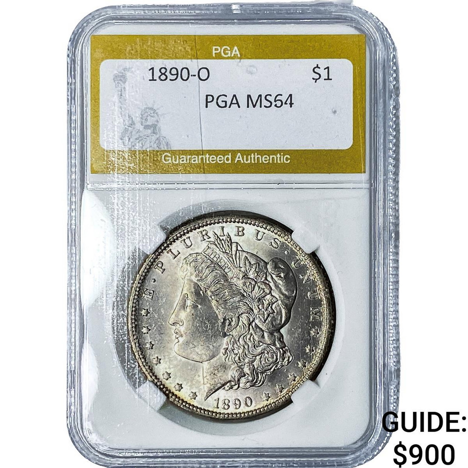 1890-O Morgan Silver Dollar PGA MS64: 1890-O Morgan Silver Dollar PGA MS64