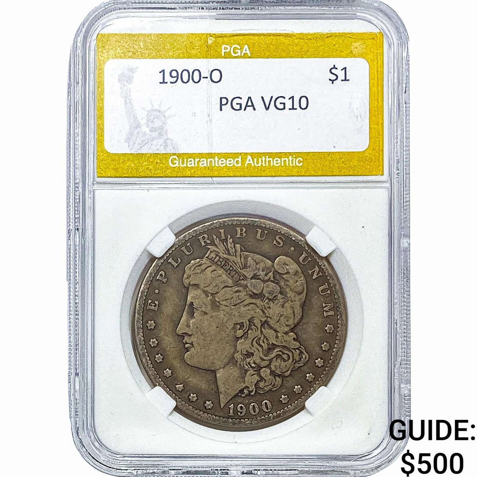 1900-O Morgan Silver Dollar PGA VG10: 1900-O Morgan Silver Dollar PGA VG10