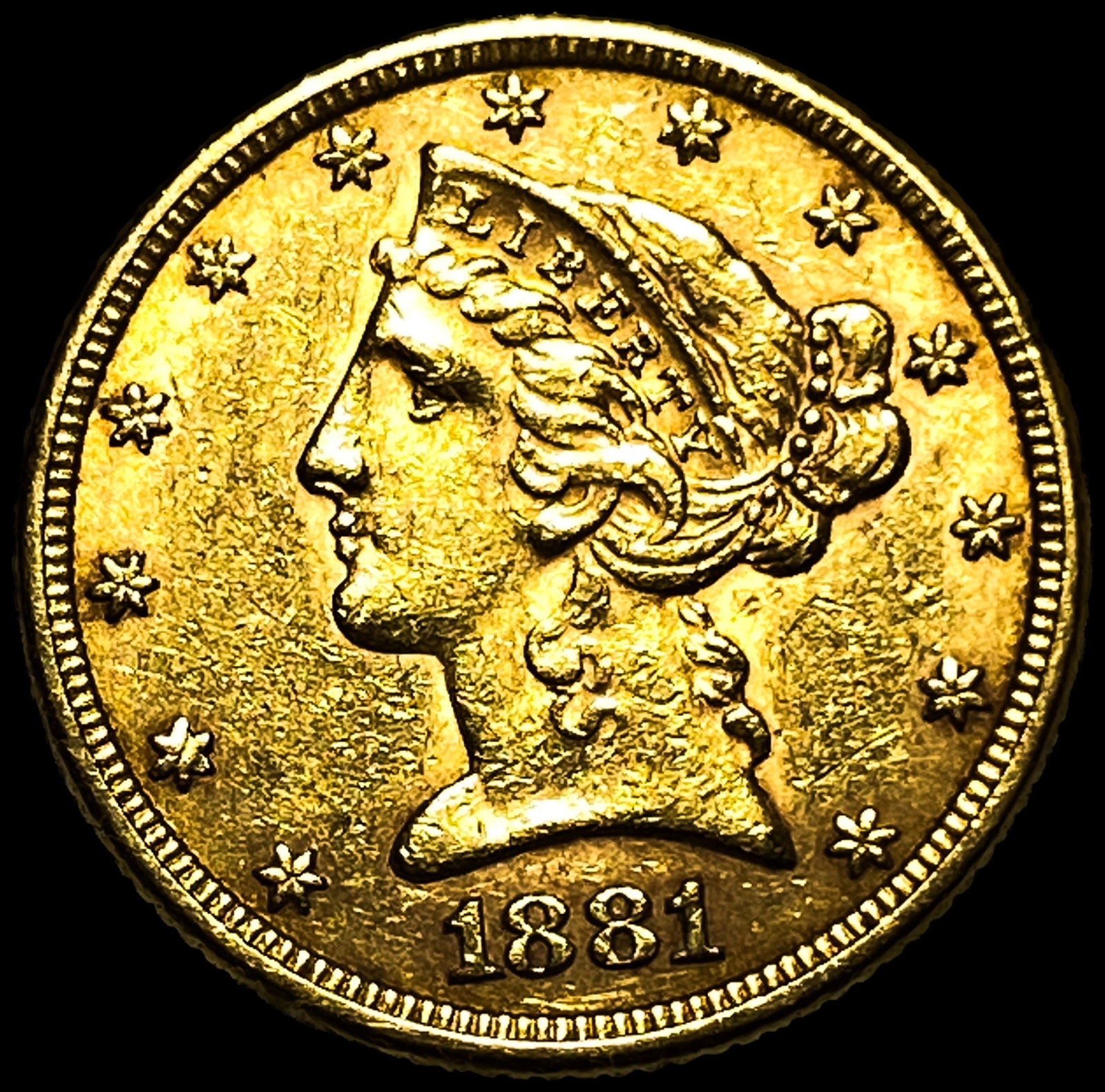 1881 $5 Gold Half Eagle: 1881 $5 Gold Half Eagle