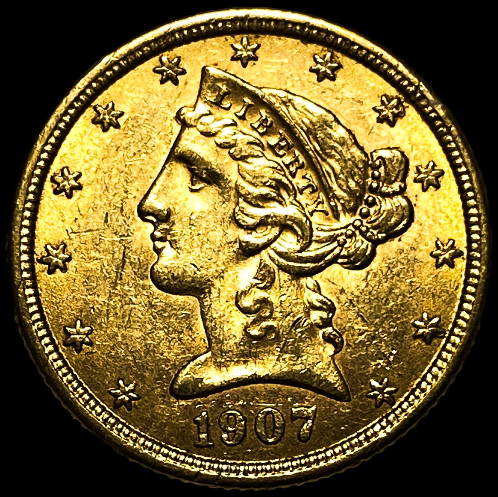 1907 $5 Gold Half Eagle (1 of 2)