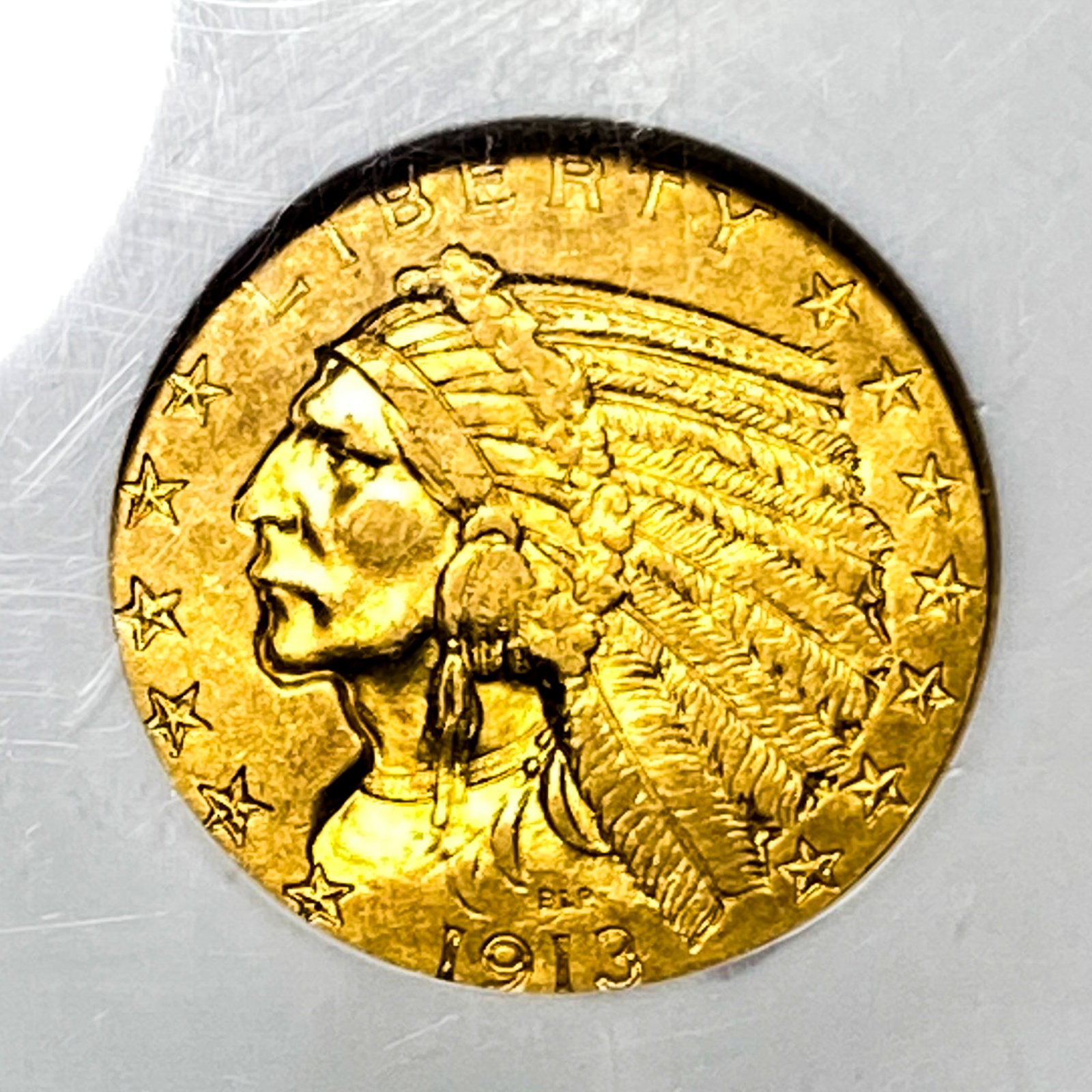 1913 $5 Gold Half Eagle NGC - 3