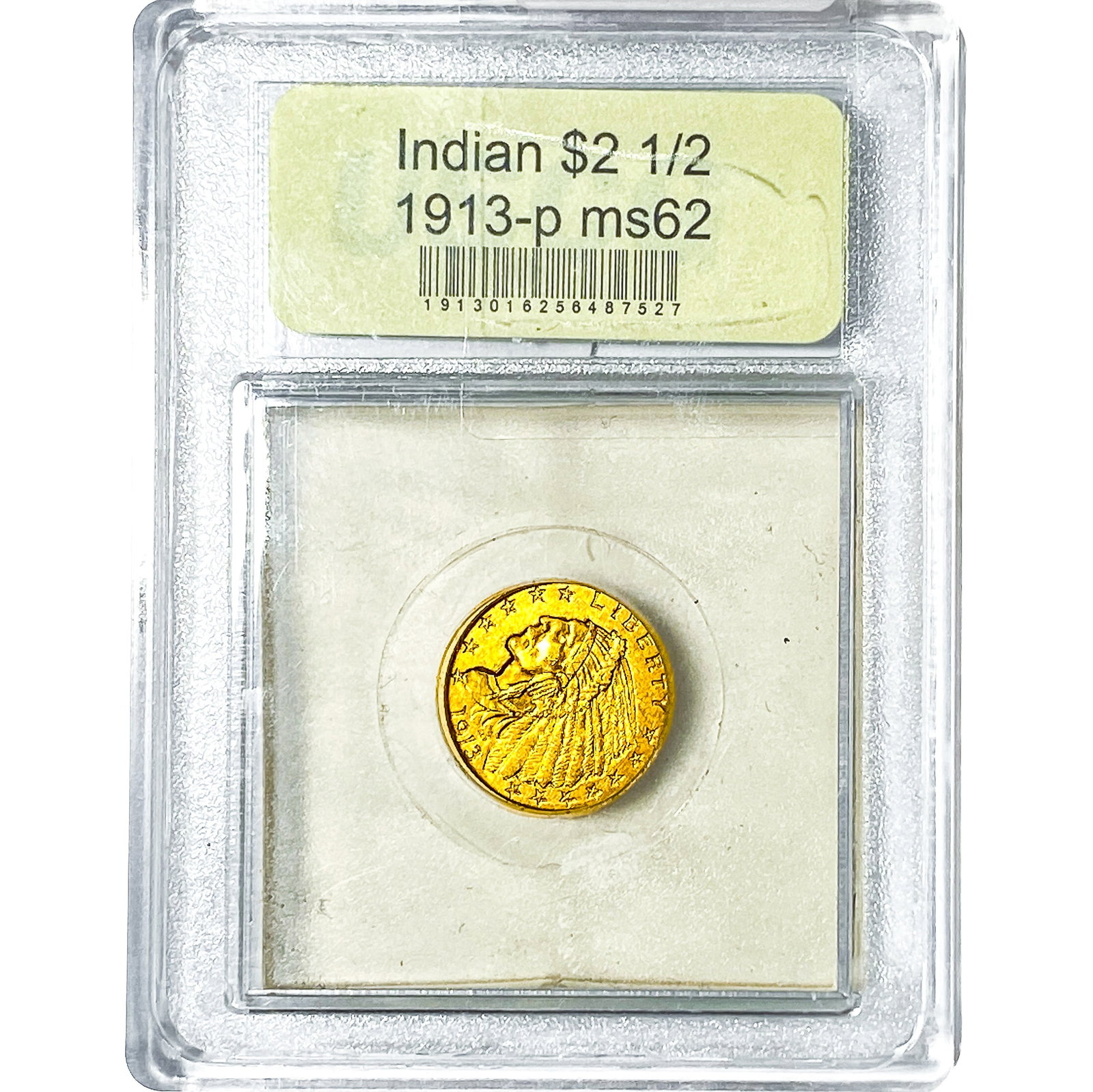 1913 $2.50 Gold Quarter Eagle USCG: 1913 $2.50 Gold Quarter Eagle USCG