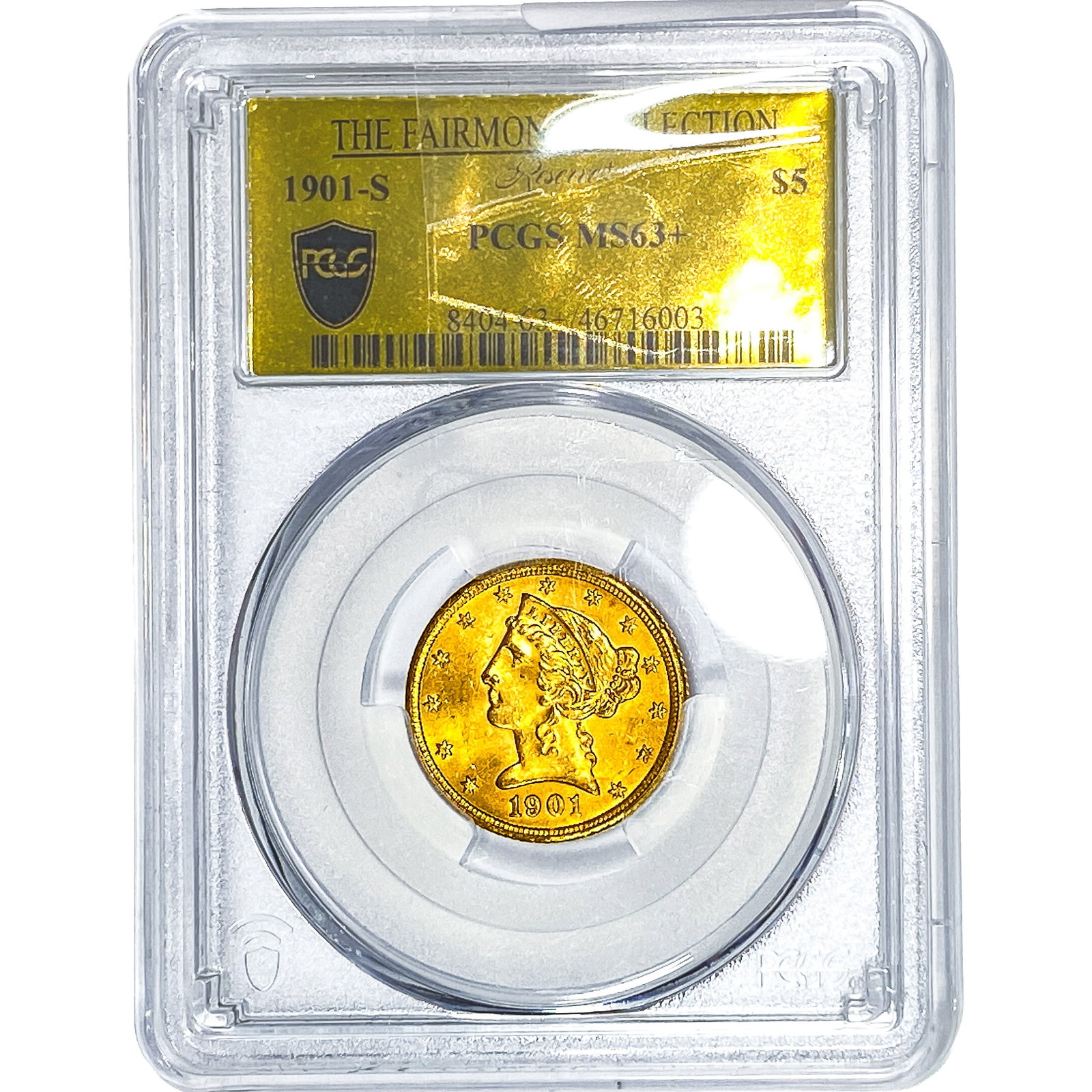 1901-S $5 Gold Half Eagle PCGS: 1901-S $5 Gold Half Eagle PCGS