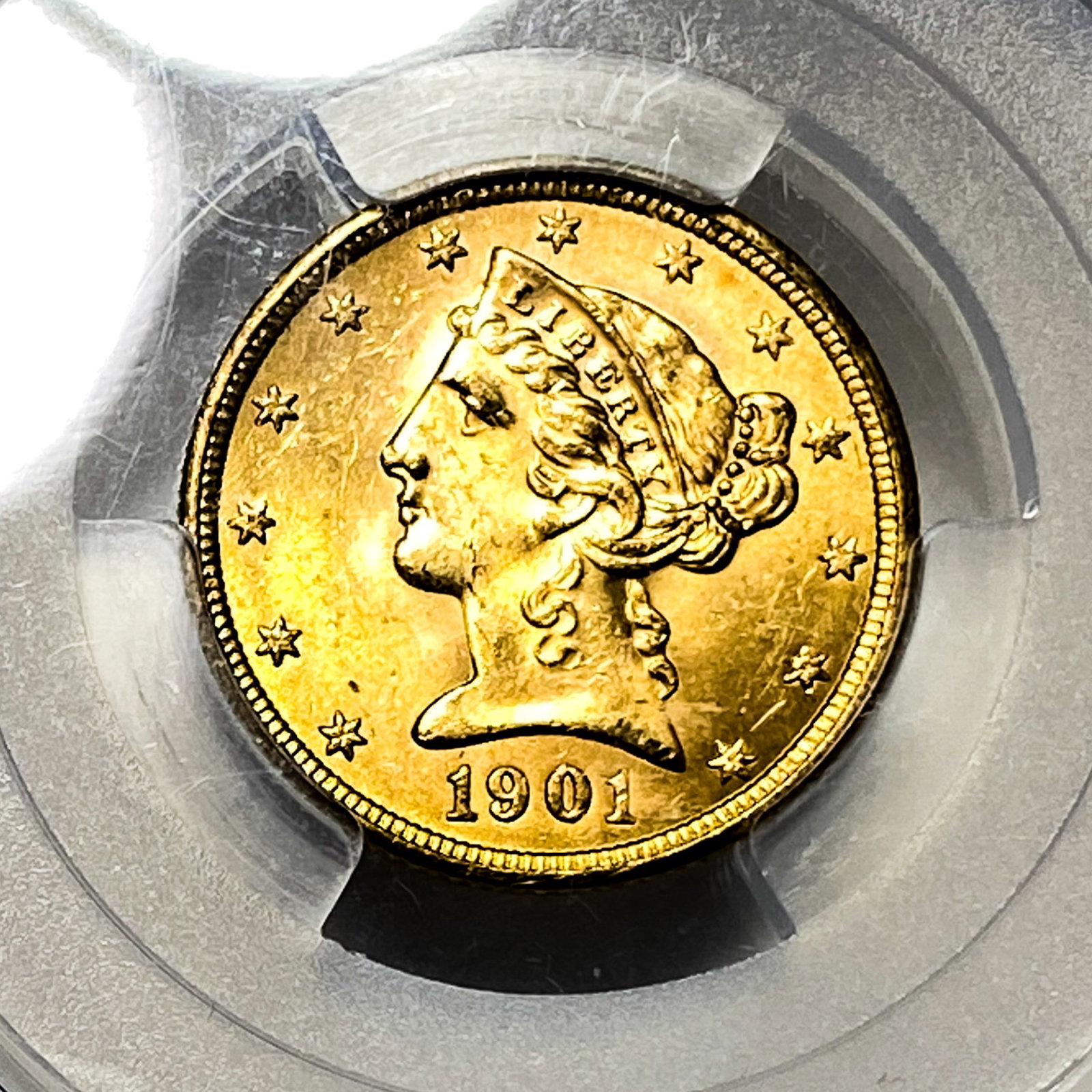 1901-S $5 Gold Half Eagle PCGS - 3