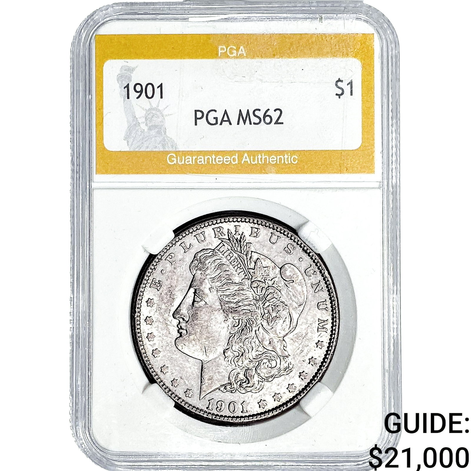 1901 Morgan Silver Dollar PGA MS62: 1901 Morgan Silver Dollar PGA MS62