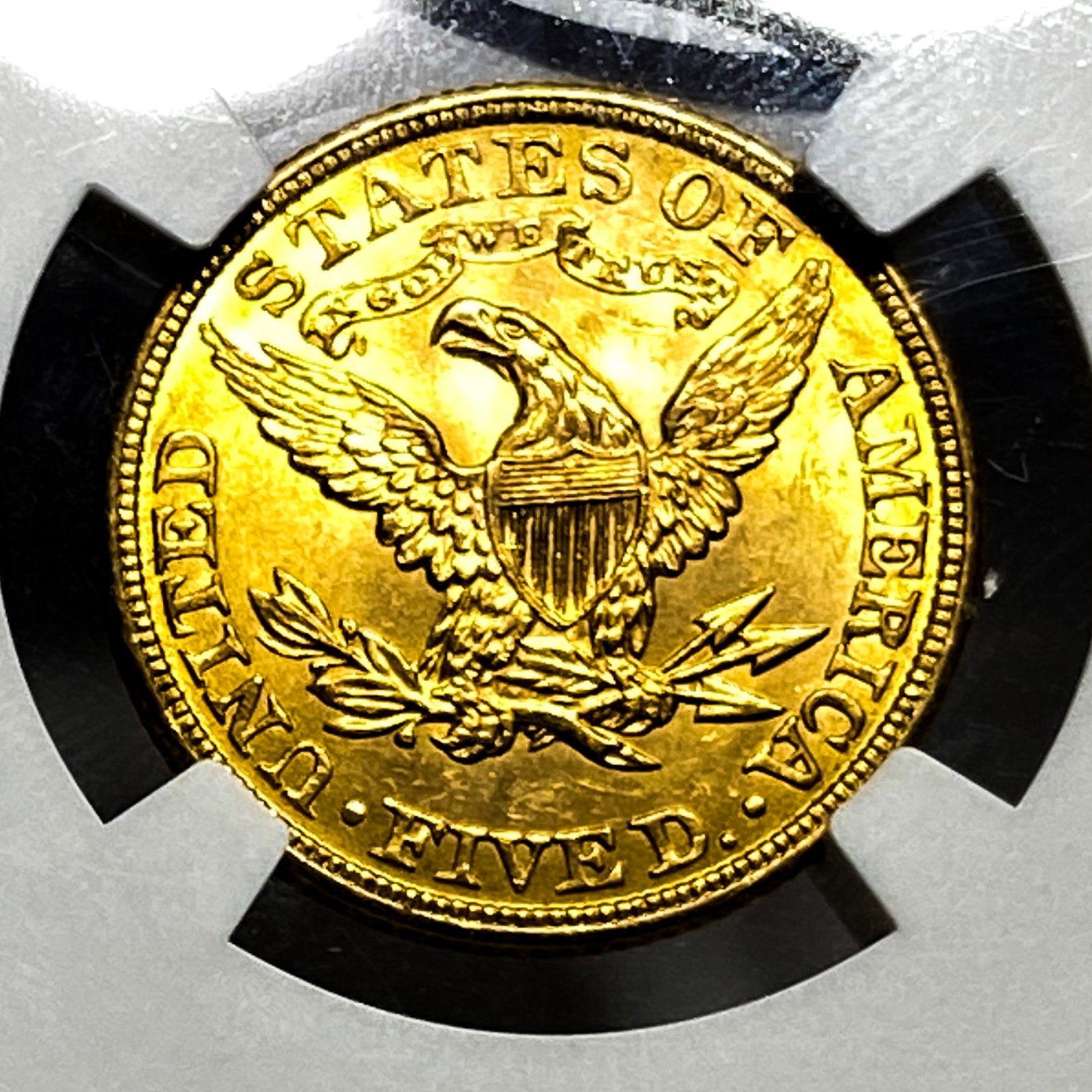 1908 $5 Gold Half Eagle NGC - 4