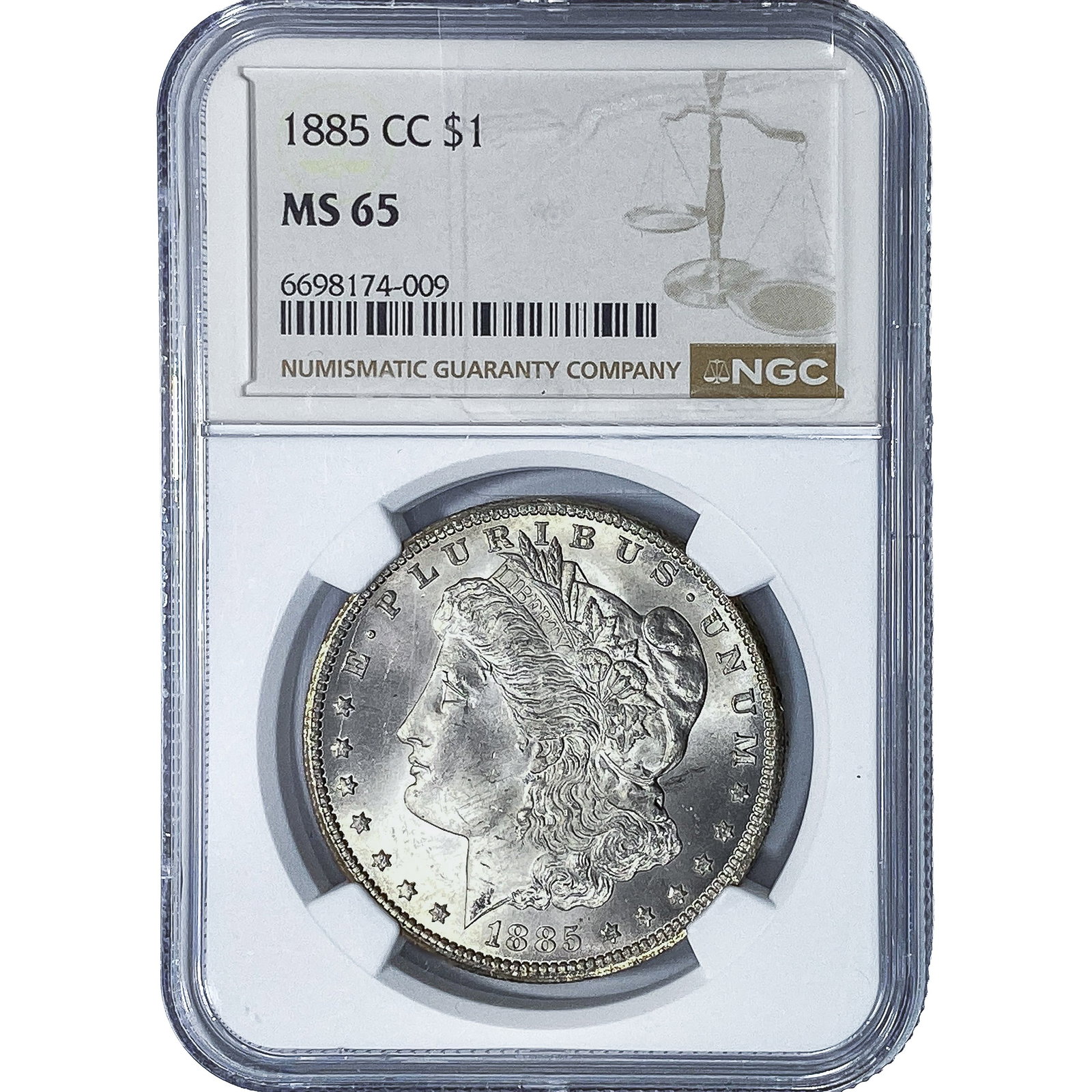1885-CC Morgan Silver Dollar NGC MS65 (1 of 4)