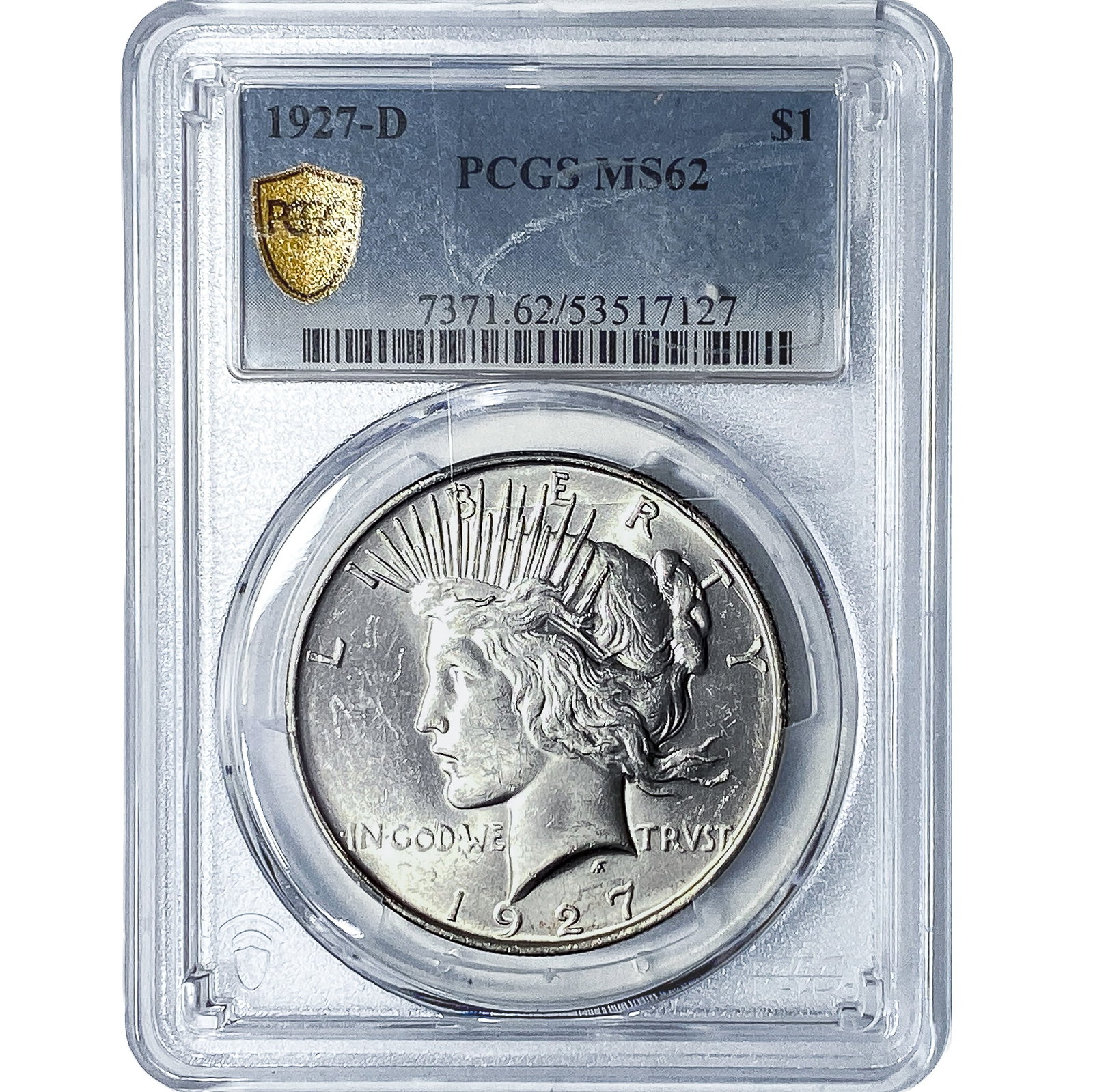 1927-D Silver Peace Dollar PCGS MS62 (1 of 4)